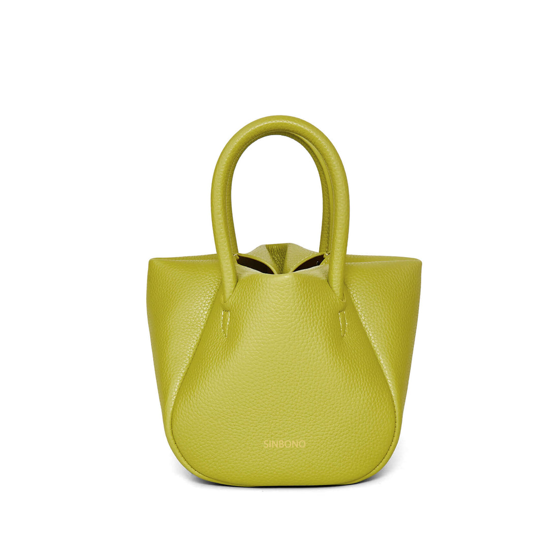 SINBONO Selena Ruched Hobo Handle Crossbody Bag Lime Green