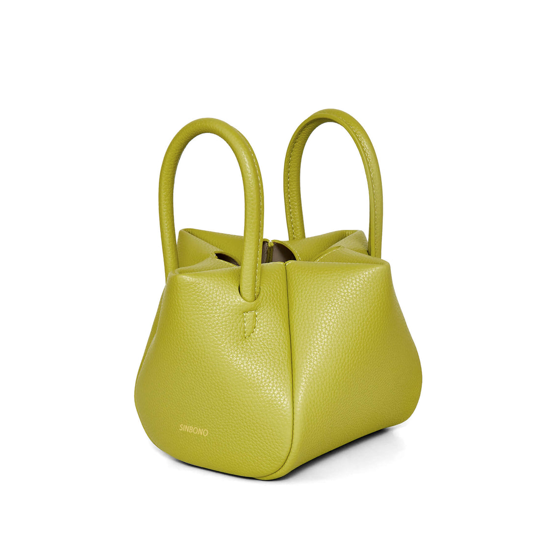 SINBONO Selena Ruched Hobo Handle Crossbody Bag Lime Green