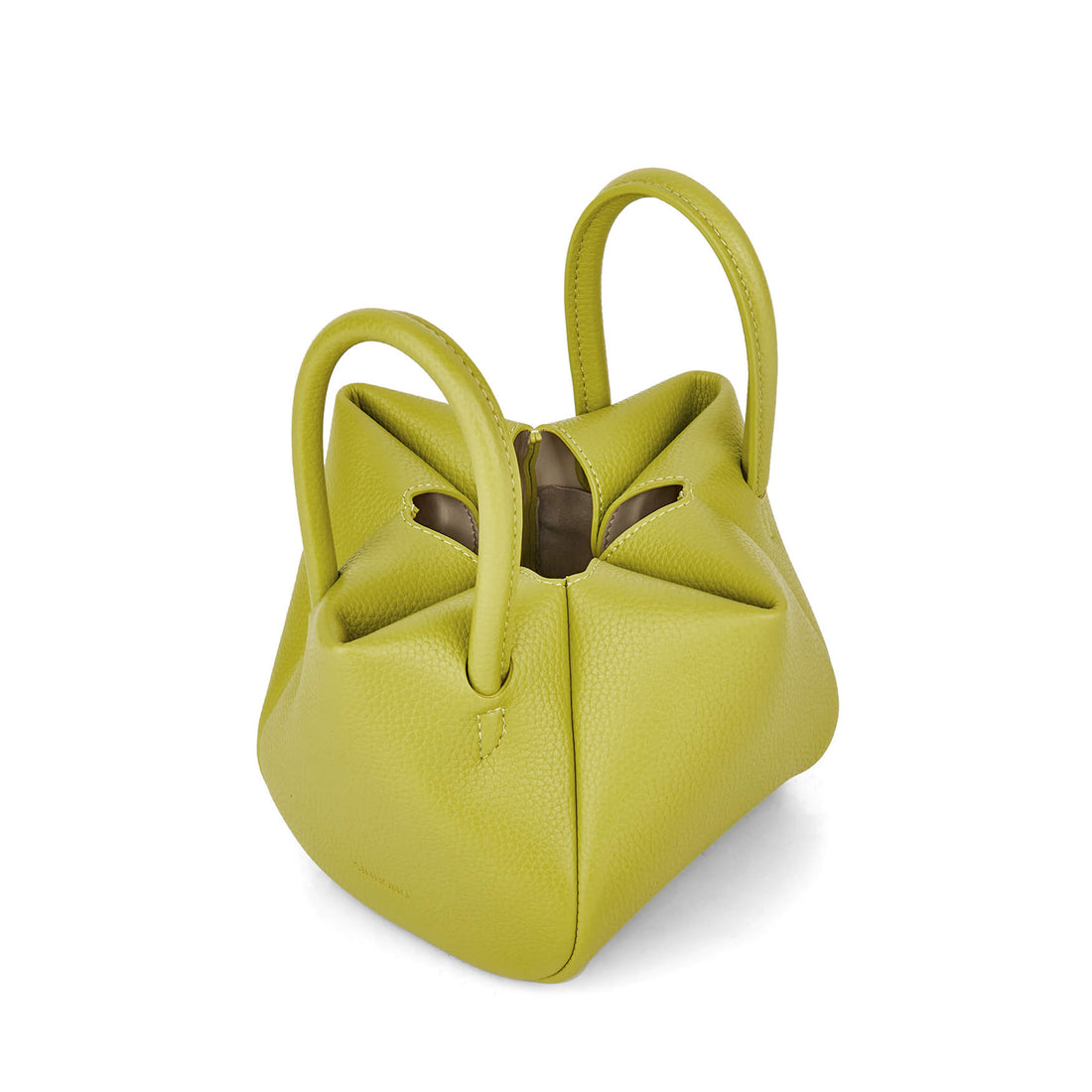 SINBONO Selena Ruched Hobo Handle Crossbody Bag Lime Green