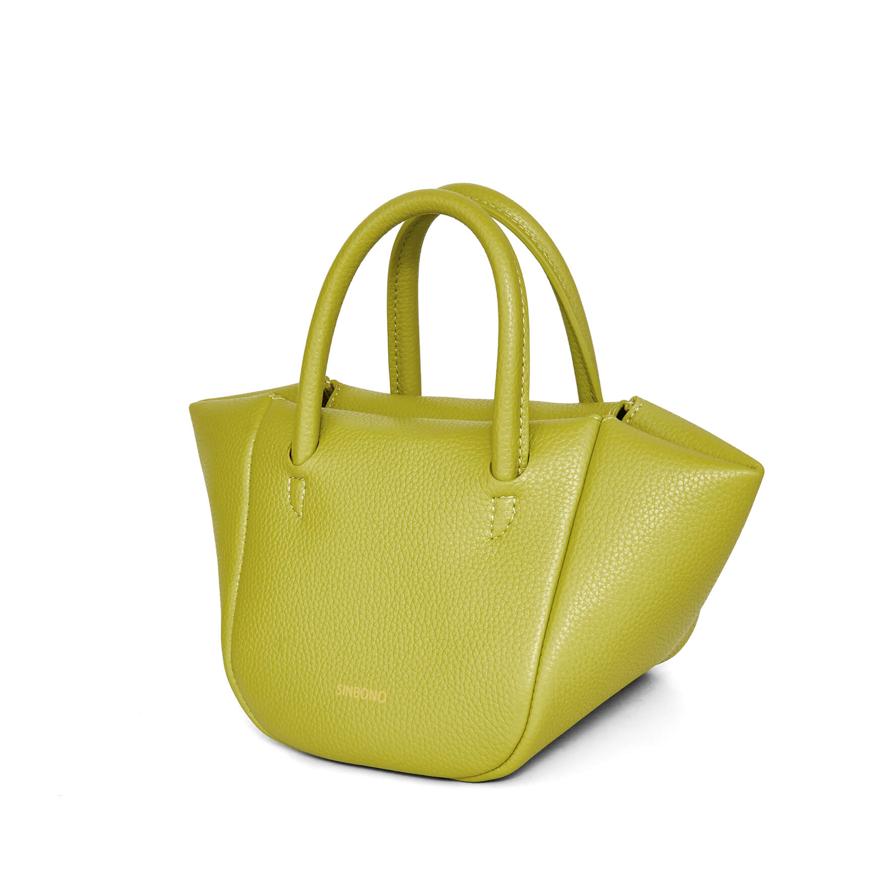 SINBONO Selena Ruched Hobo Handle Crossbody Bag Lime Green