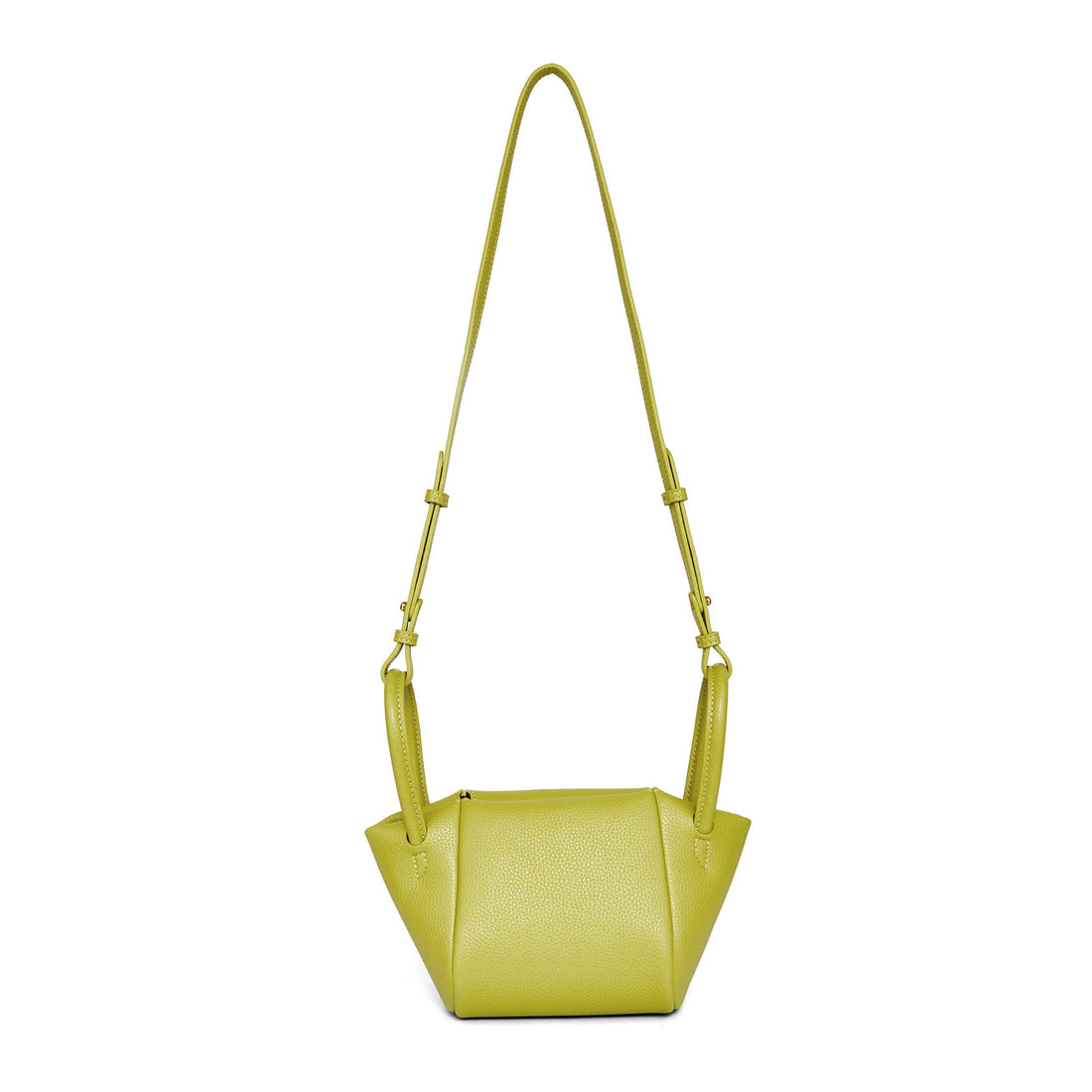 SINBONO Selena Ruched Hobo Handle Crossbody Bag Lime Green