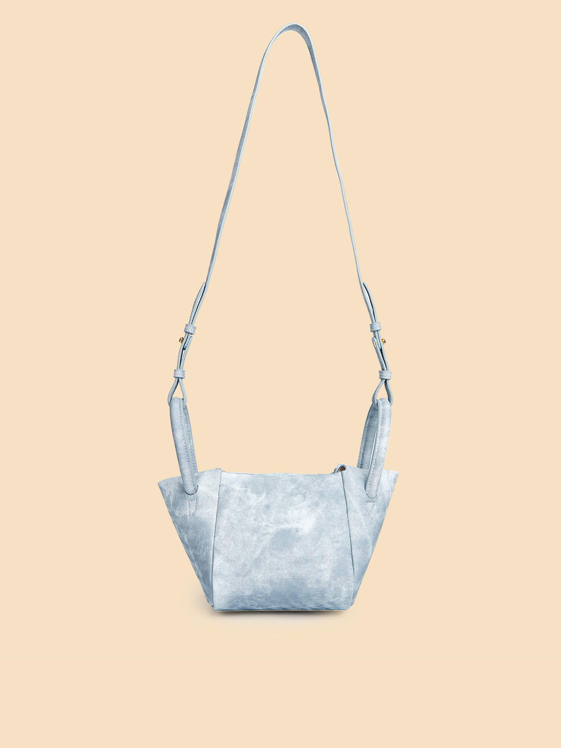 SINBONO Selena Ruched Hobo Handle Crossbody Bag Mist Blue