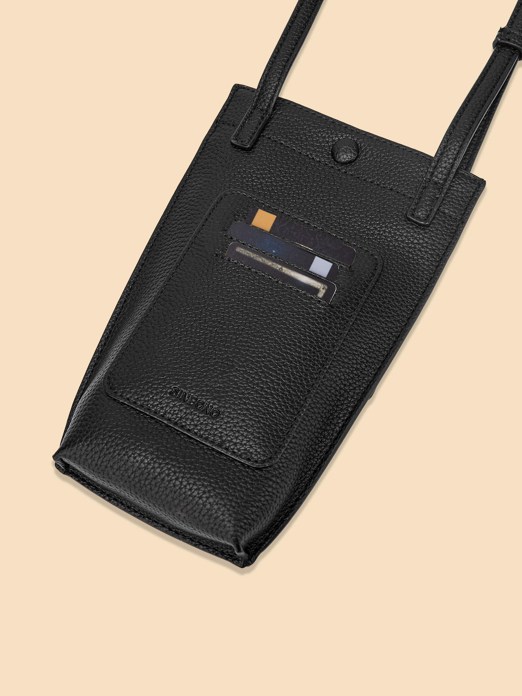 SINBONO Black Crossbody Bag- High-quality Soft Vegan Leather Bag