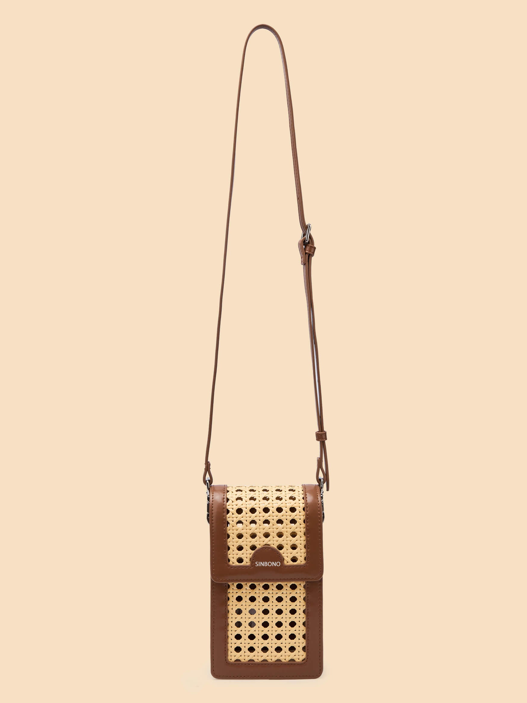 SINBONO Vera Crossbody Wallet Phone Bag Brown