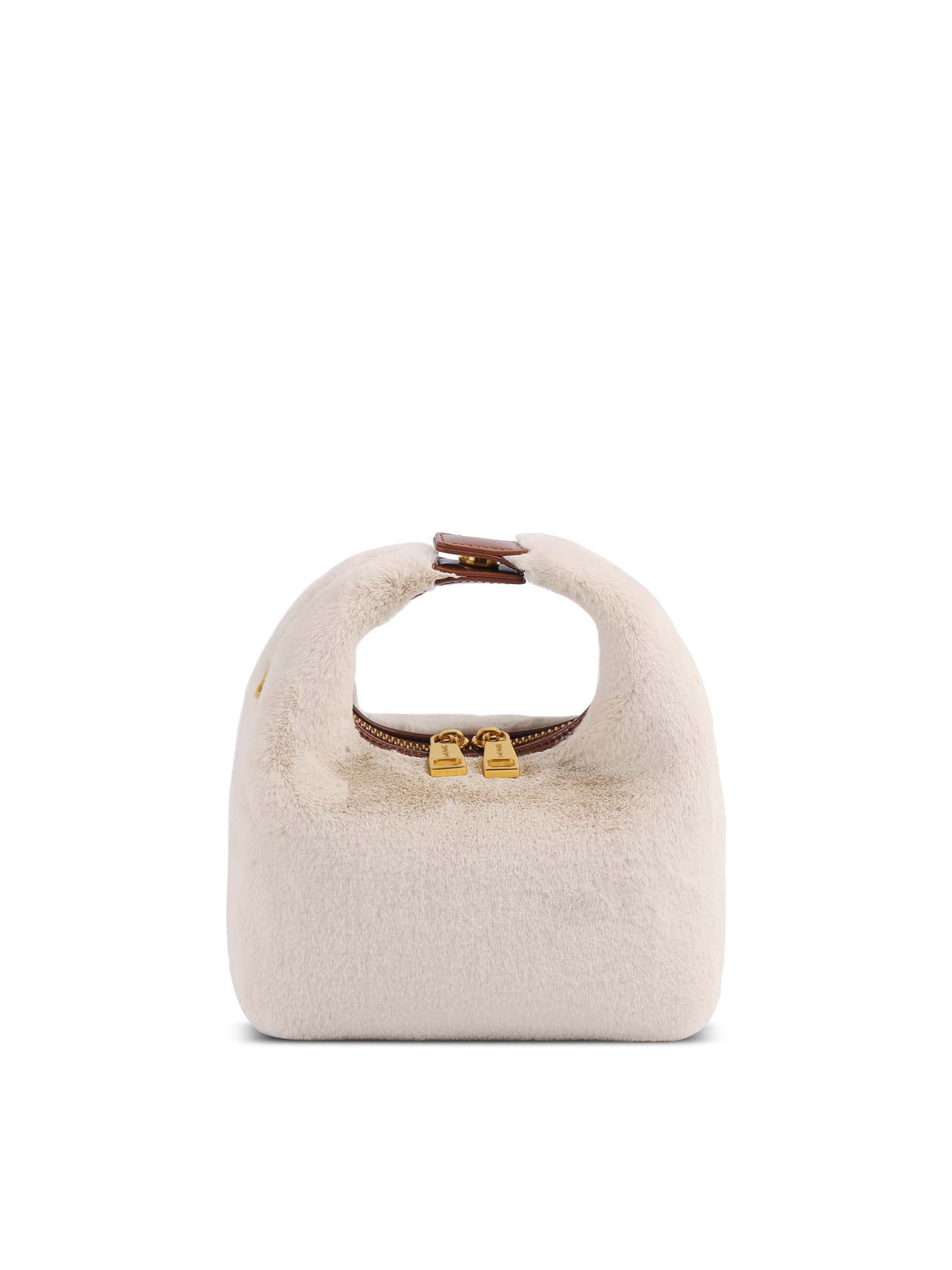 Vienna in Snow White Vegan Leather  - Front View