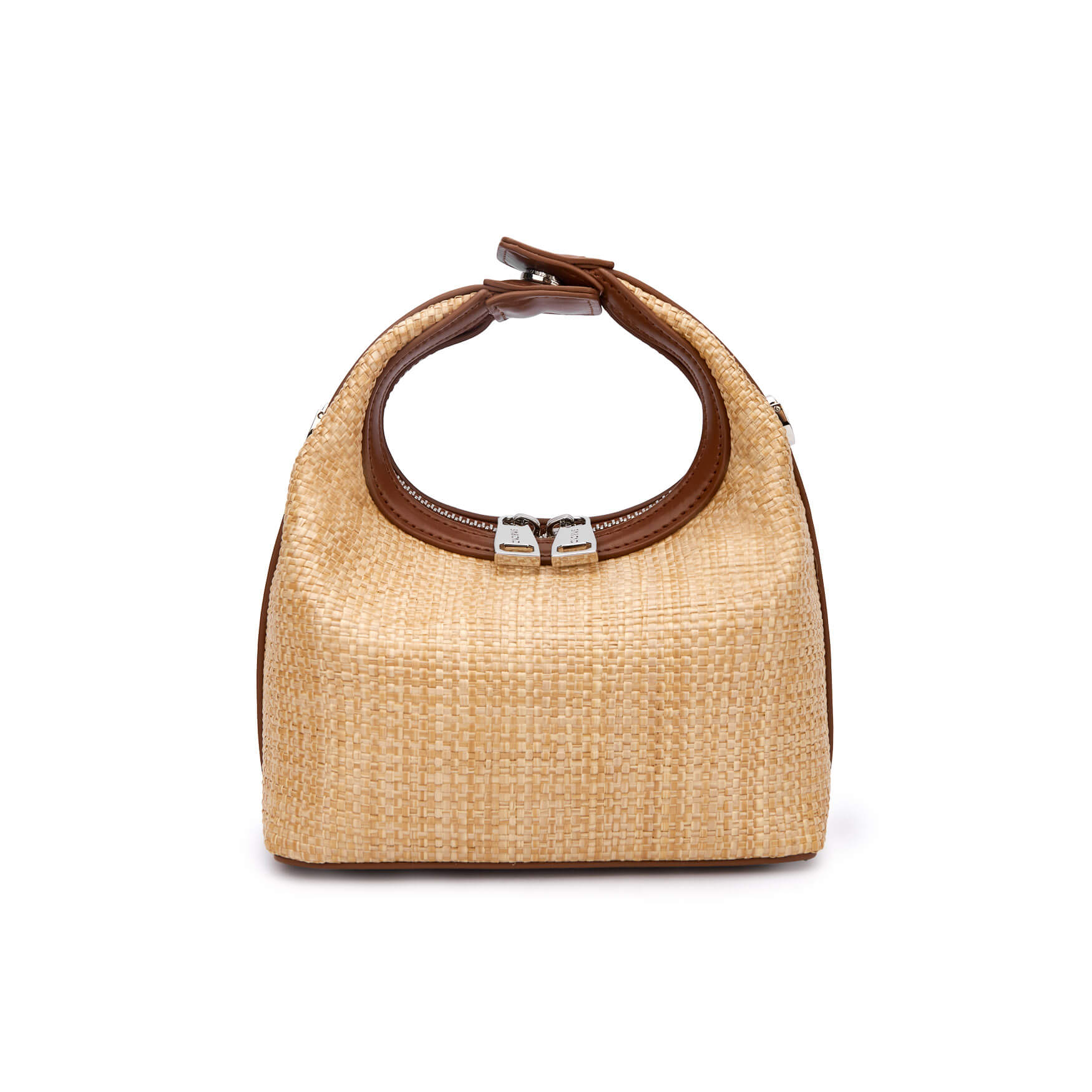 SINBONO Vienna Brown&Straw Leather Handbags -Vegan Leather Women Bag