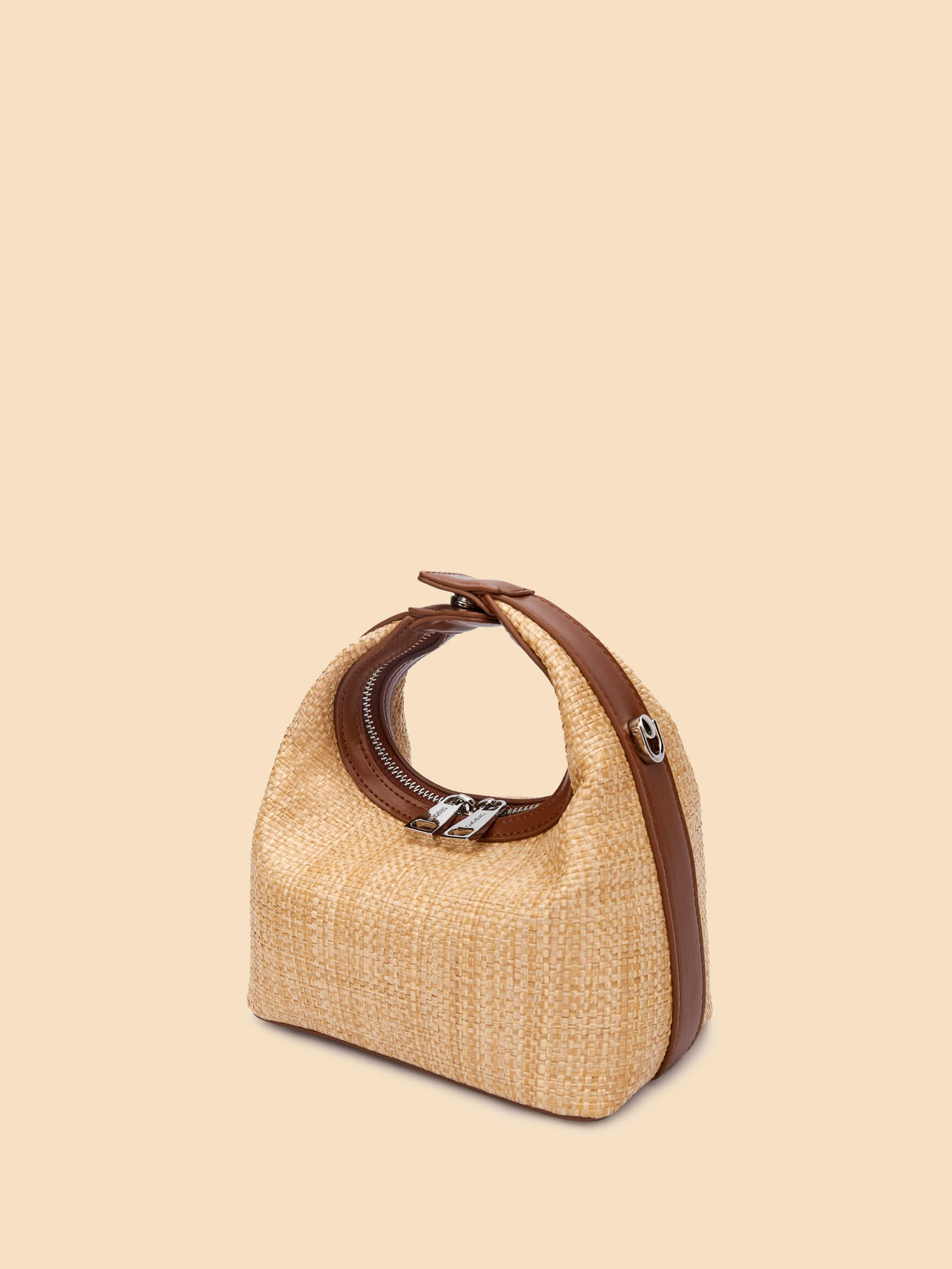 SINBONO Vienna Brown&Straw Leather Handbags -Vegan Leather Women Bag