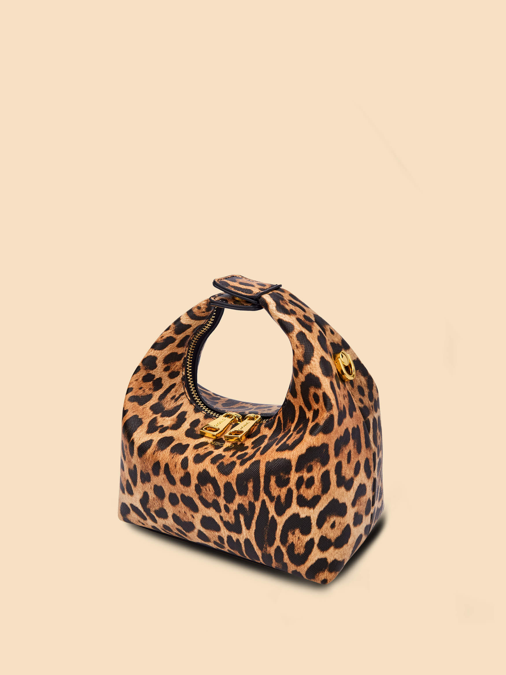 SINBONO Vienna Brown leopard print Leather Handbags -Vegan Leather Women Bag