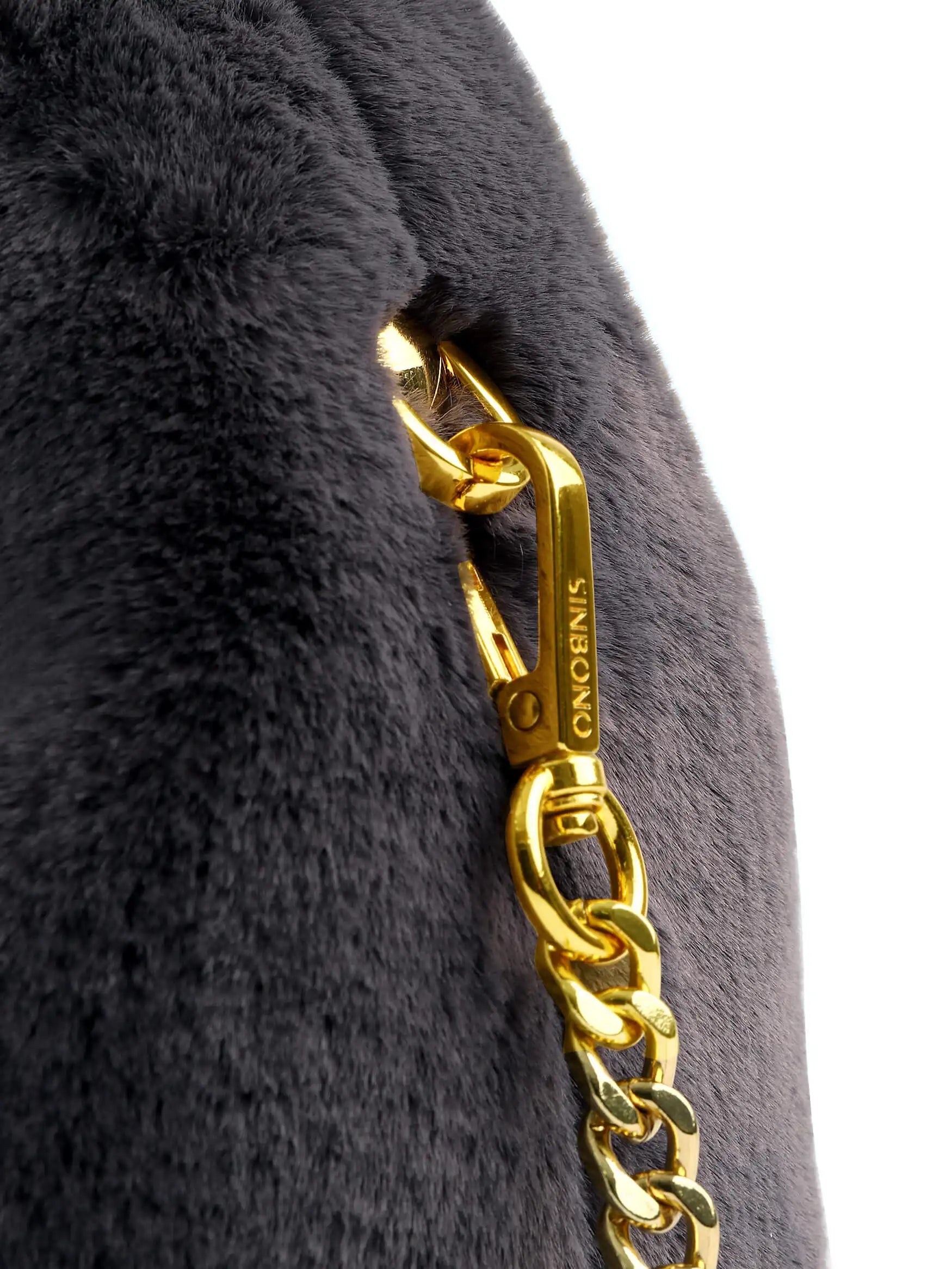 SINBONO Vienna Dark Grey Leather Handbags -Vegan Leather Women Bag