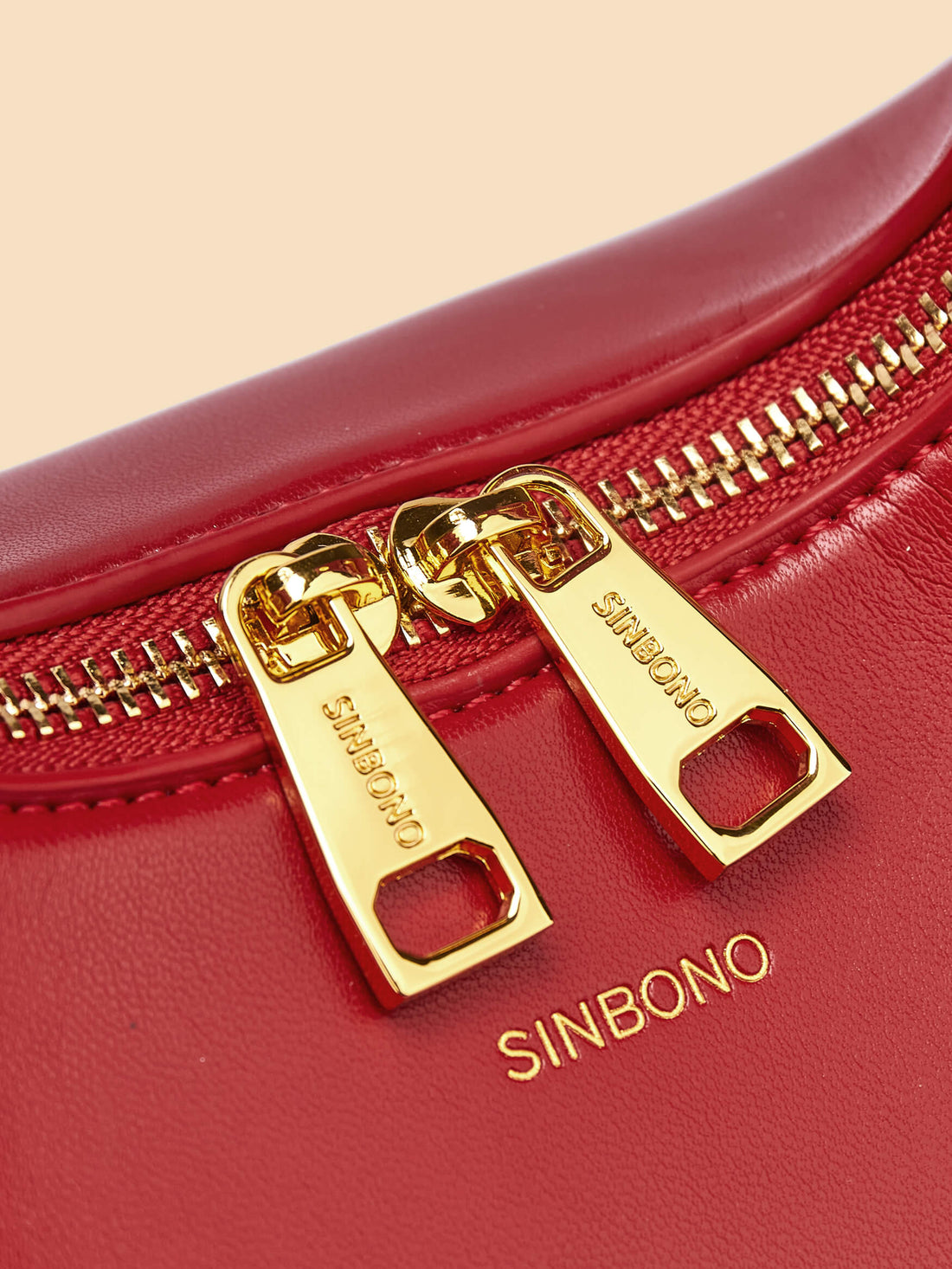 SINBONO Vienna Red Leather Handbags -Vegan Leather Women Bag