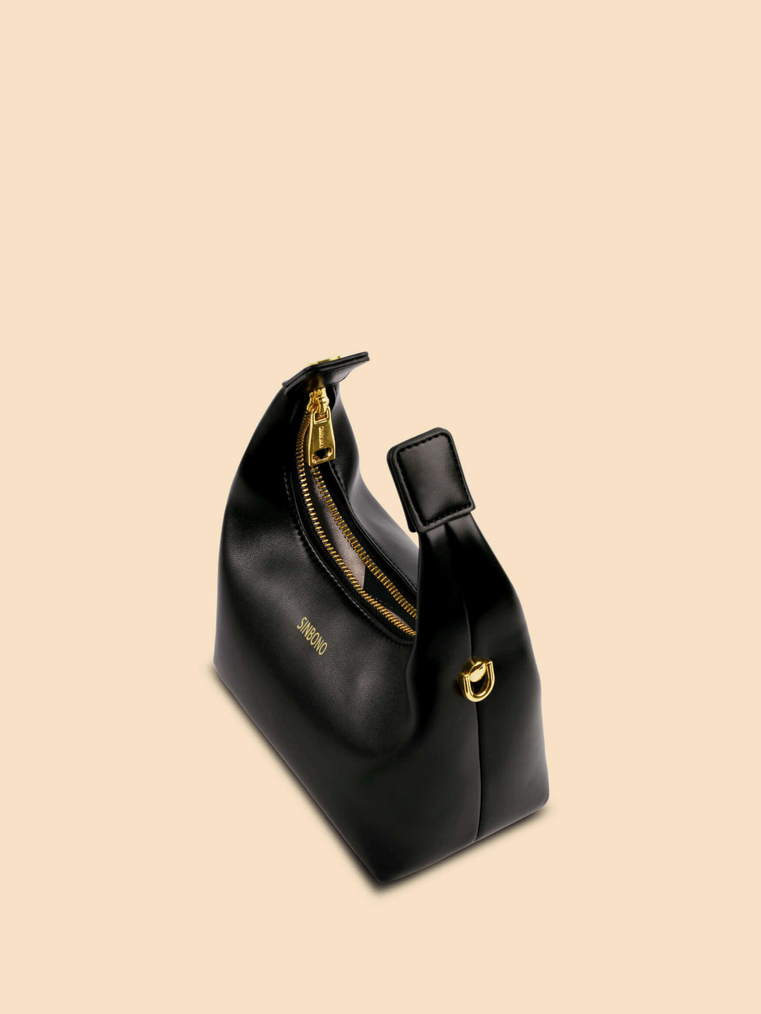 SINBONO Leather Baguette Bag