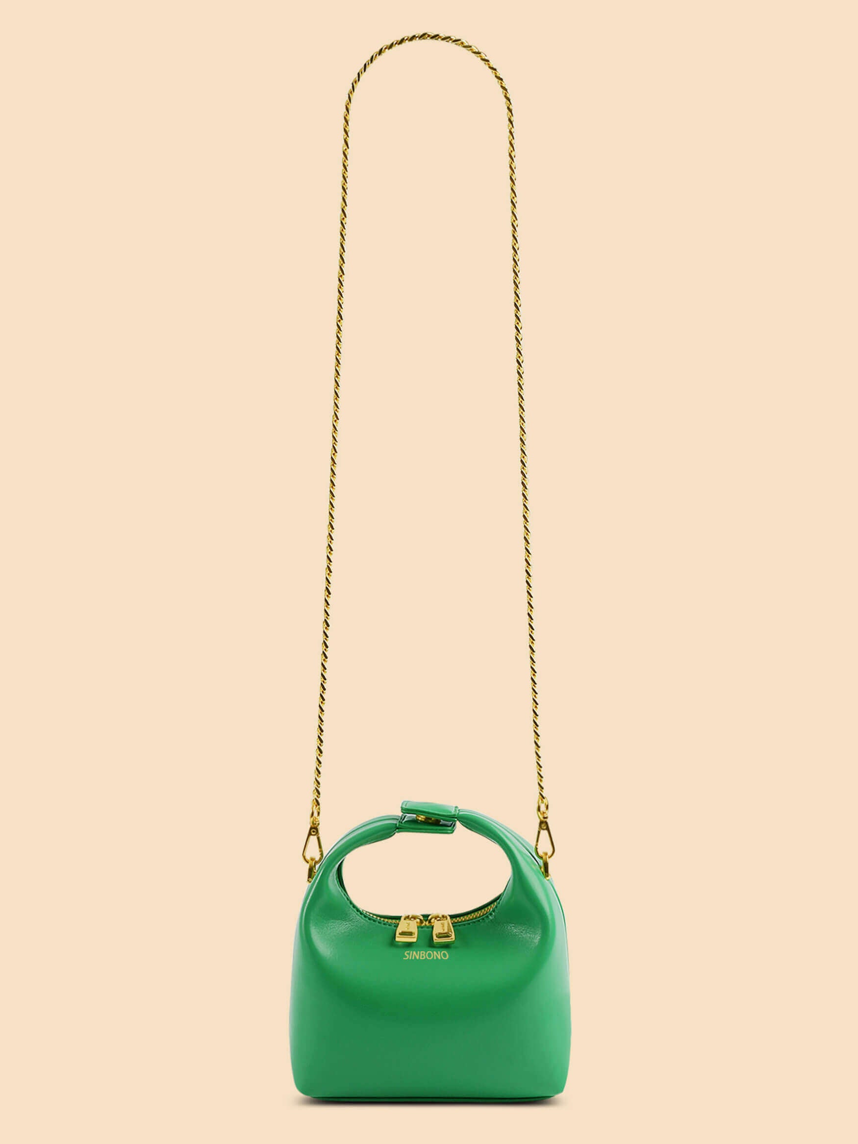 SINBONO Vienna Green Leather Handbags -Vegan Leather Women Bag