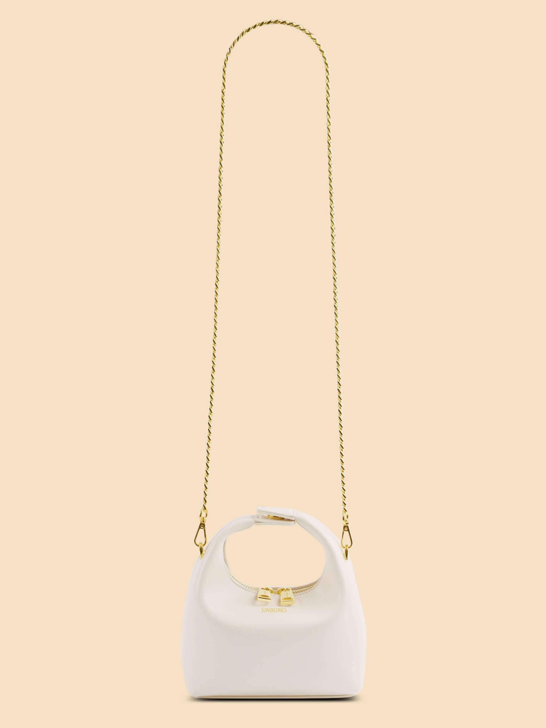 SINBONO Ivory Shoulder Bag- Luxury Vegan Crossbody Bag
