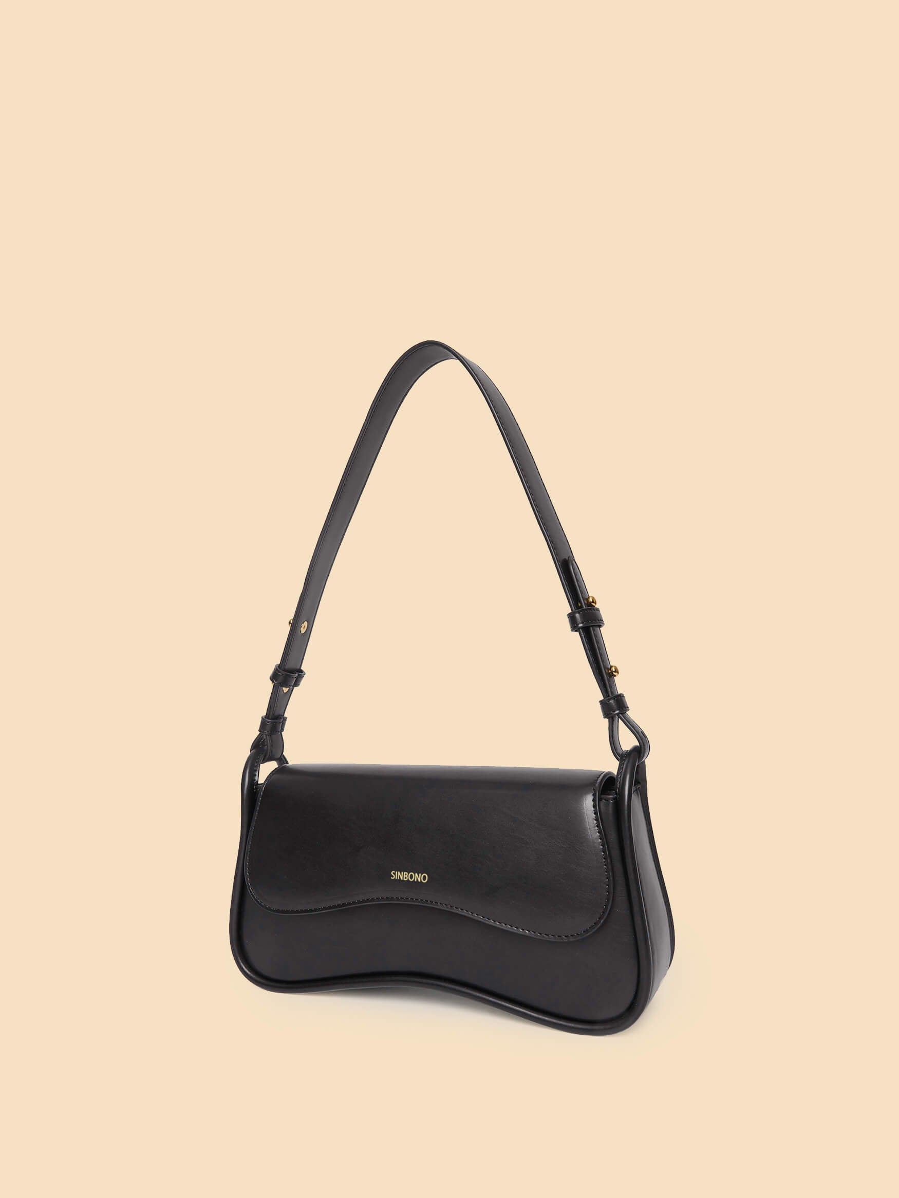 SINBONO Zoe Shoulder Bag  Black - Sustainable Leather Bag