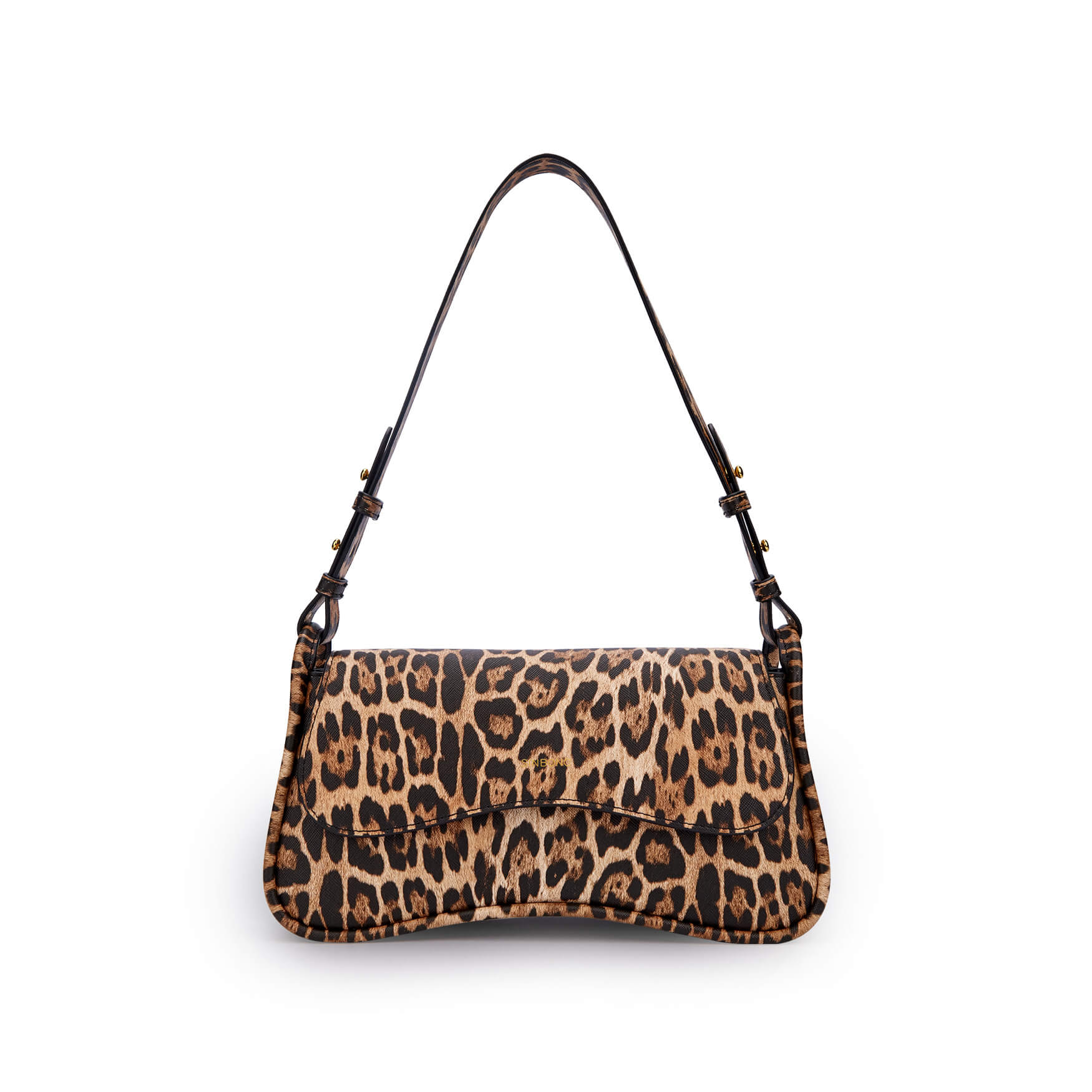 SINBONO Zoe Shoulder Bag  Brown leopard print - Sustainable Leather Bag