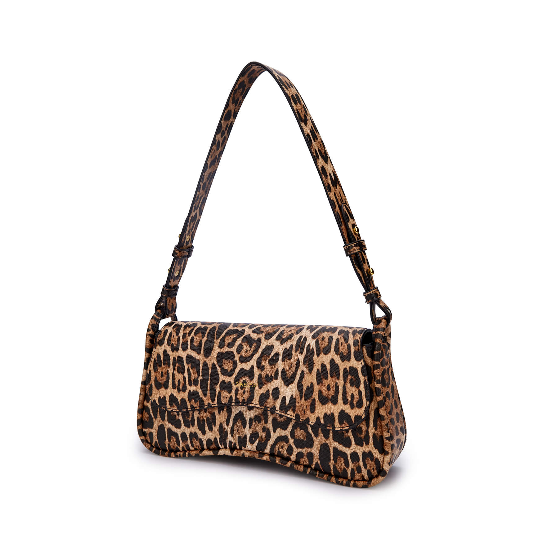 SINBONO Zoe Shoulder Bag  Brown leopard print - Sustainable Leather Bag