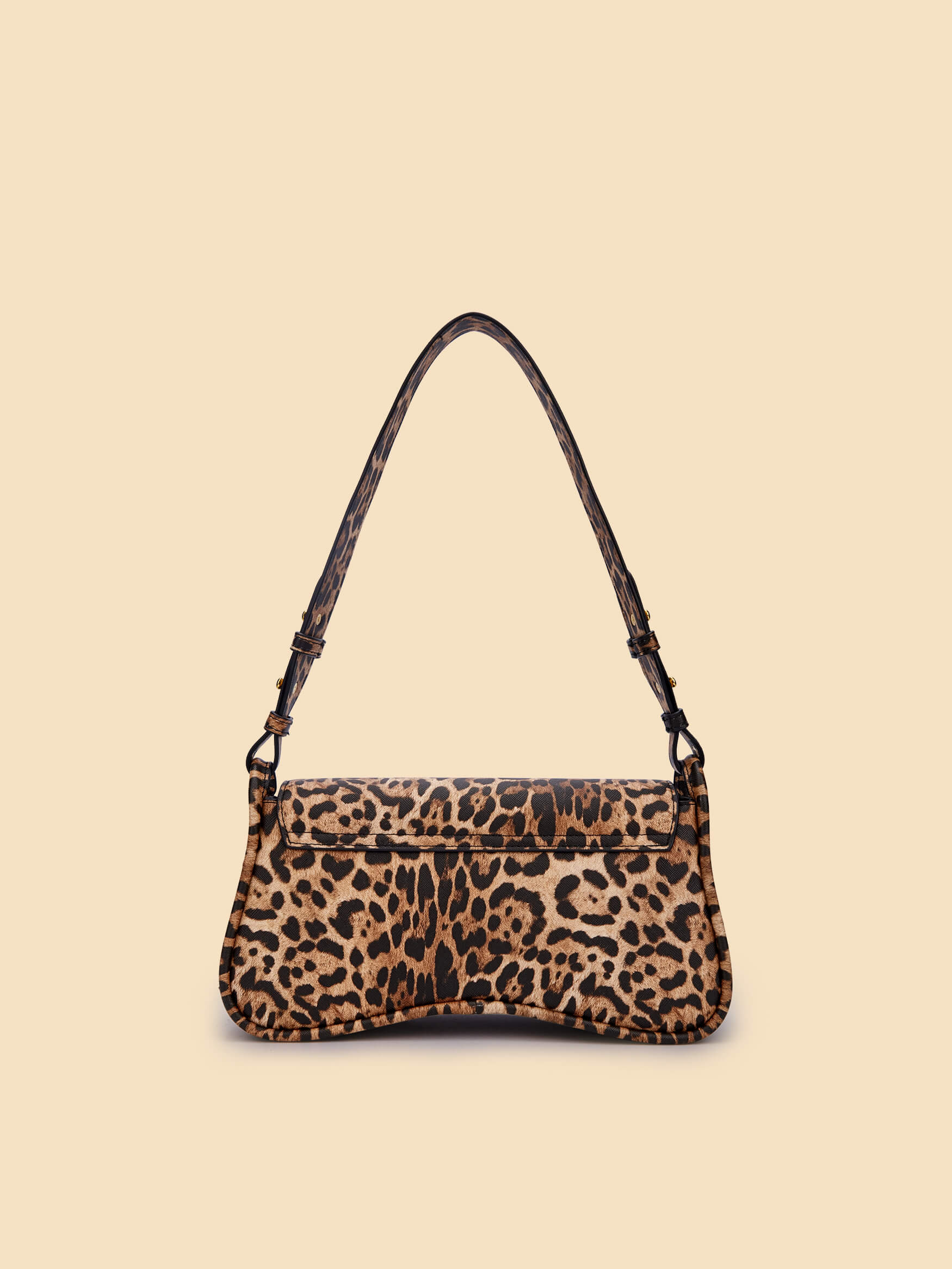 SINBONO Zoe Shoulder Bag  Brown leopard print - Sustainable Leather Bag