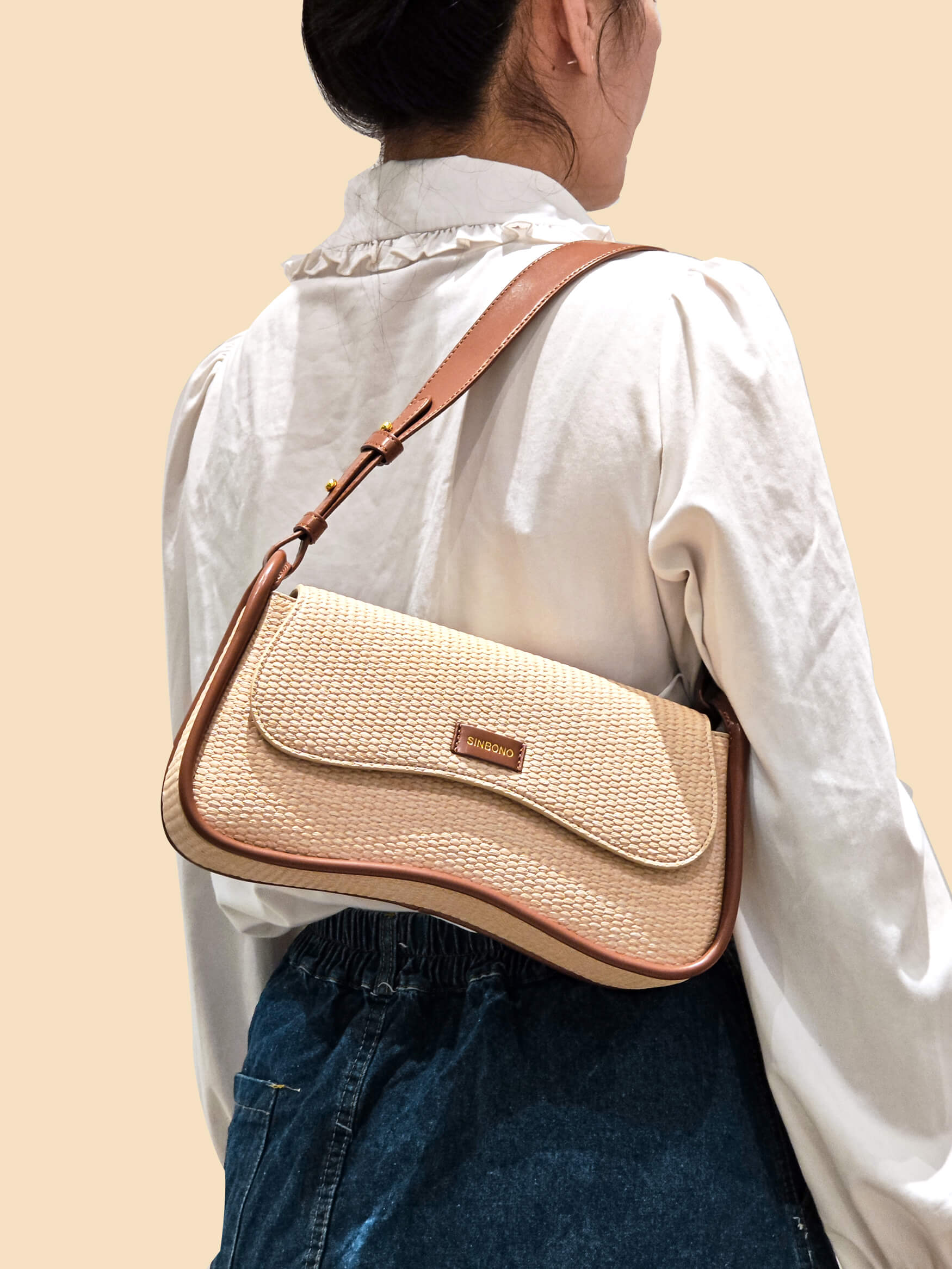 SINBONO Zoe Shoulder Bag  Milk Yellow - Sustainable Leather Bag