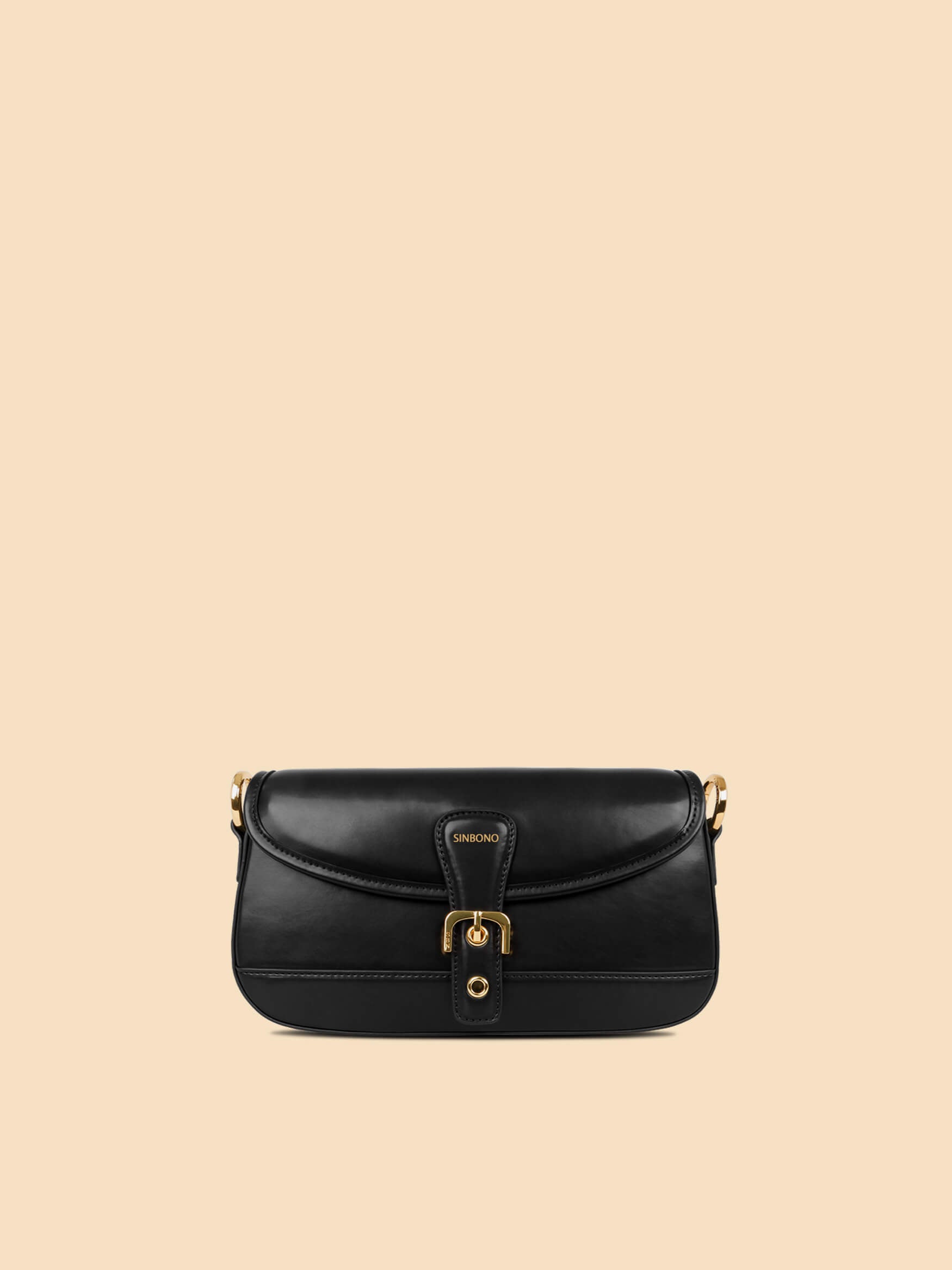 SINBONO Fiona Shoulder Bag Black Vegan Leather