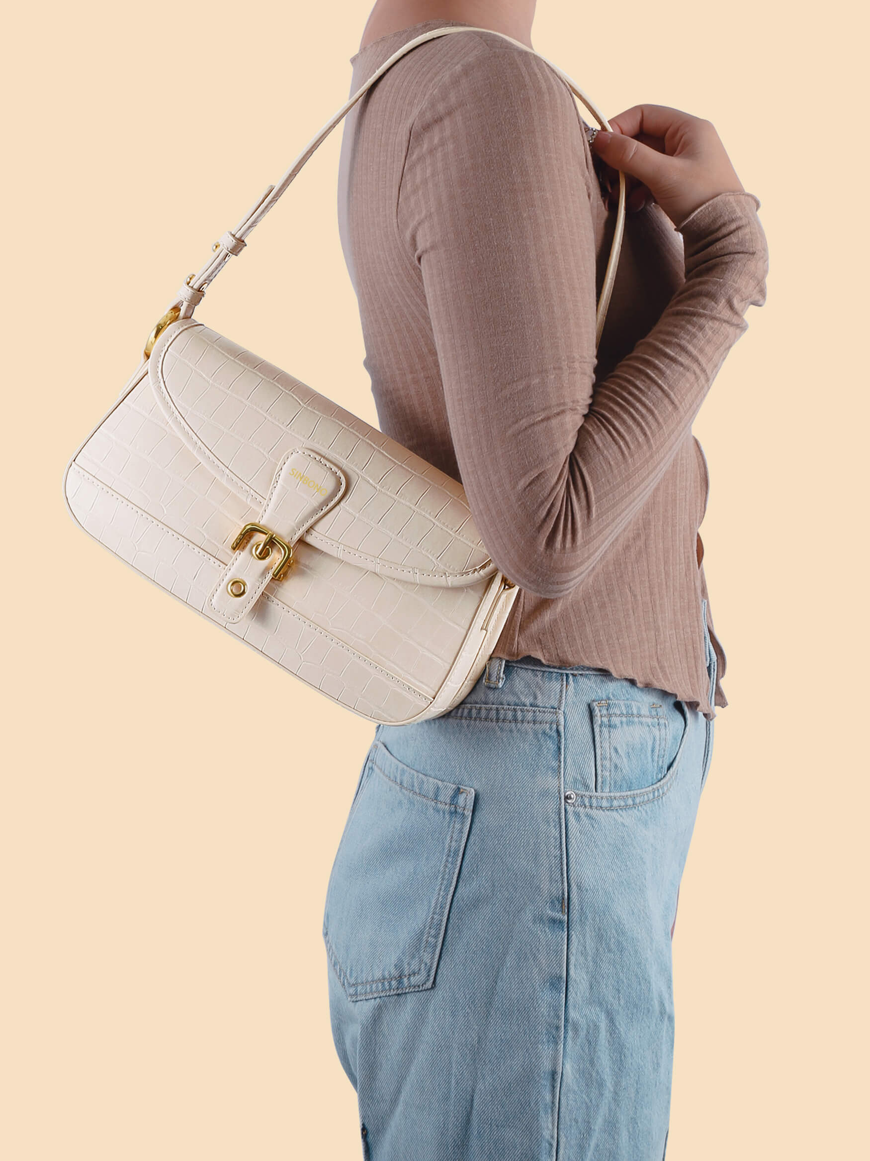 SINBONO Fiona Shoulder Bag Ivory