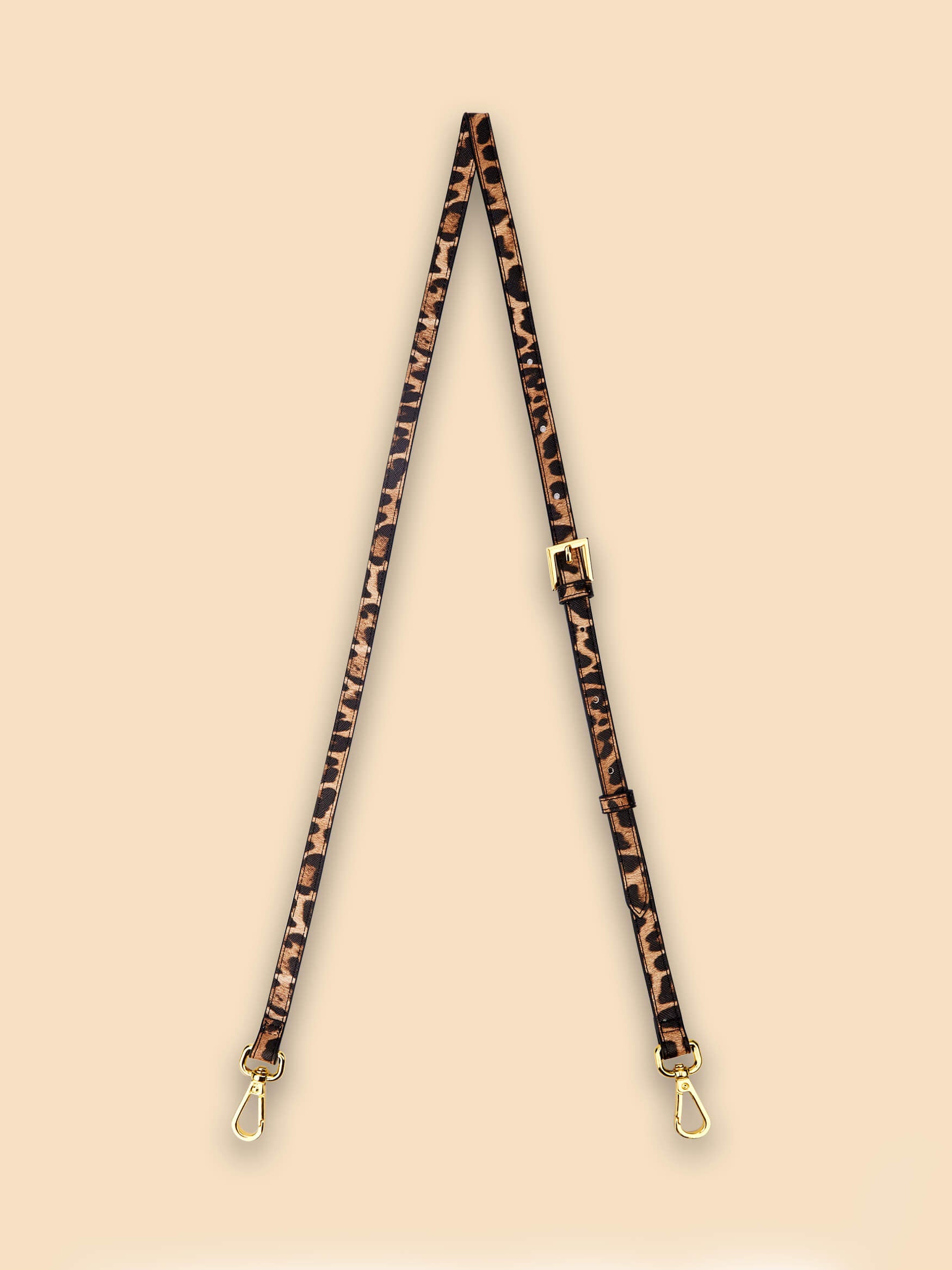 SINBONO Long Brown leopard print Shoulder Strap - Purse with Shoulder Strap