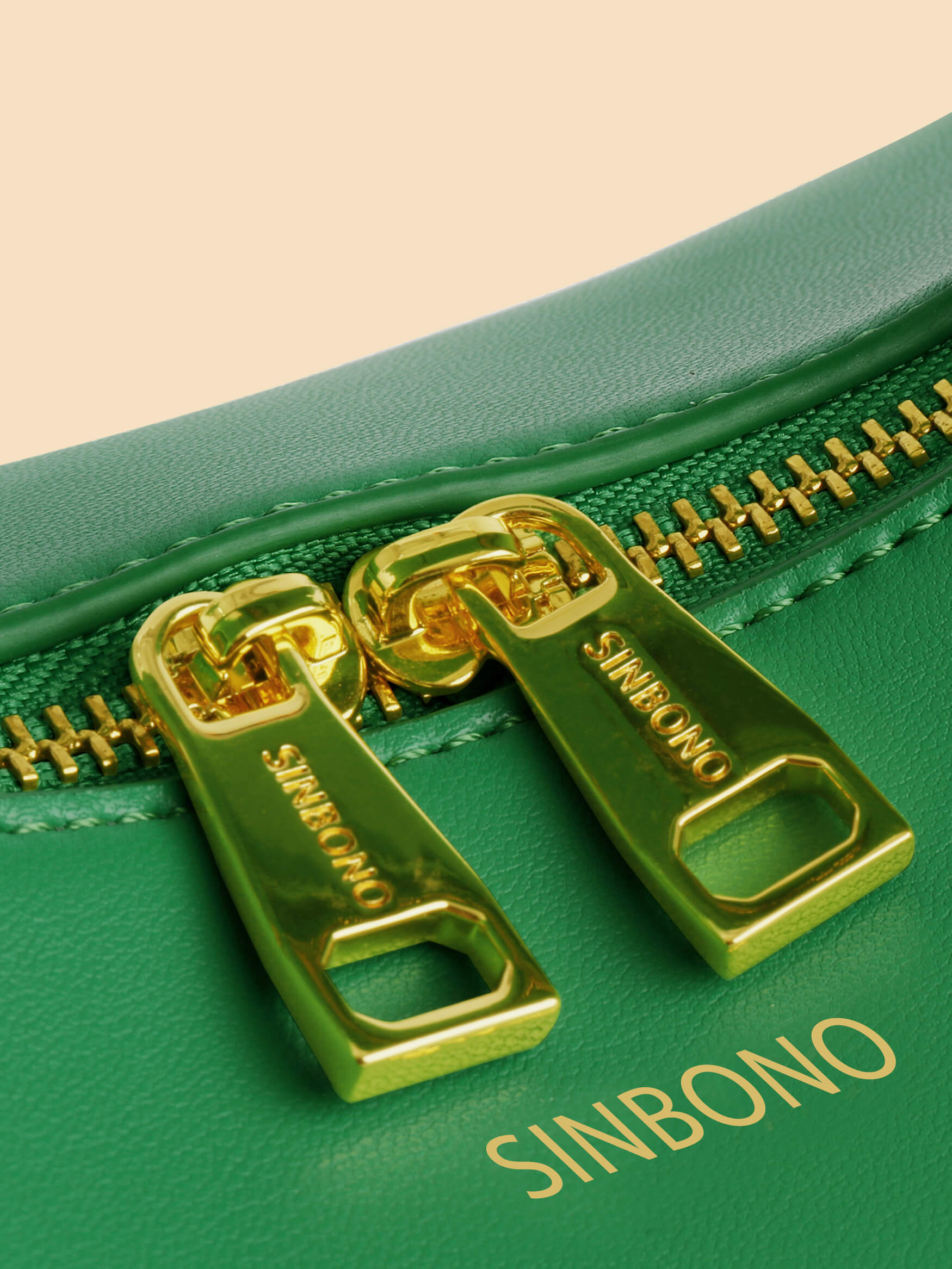 SINBONO Vienna Medium-Sized Grass Green Vegan Leather Purses