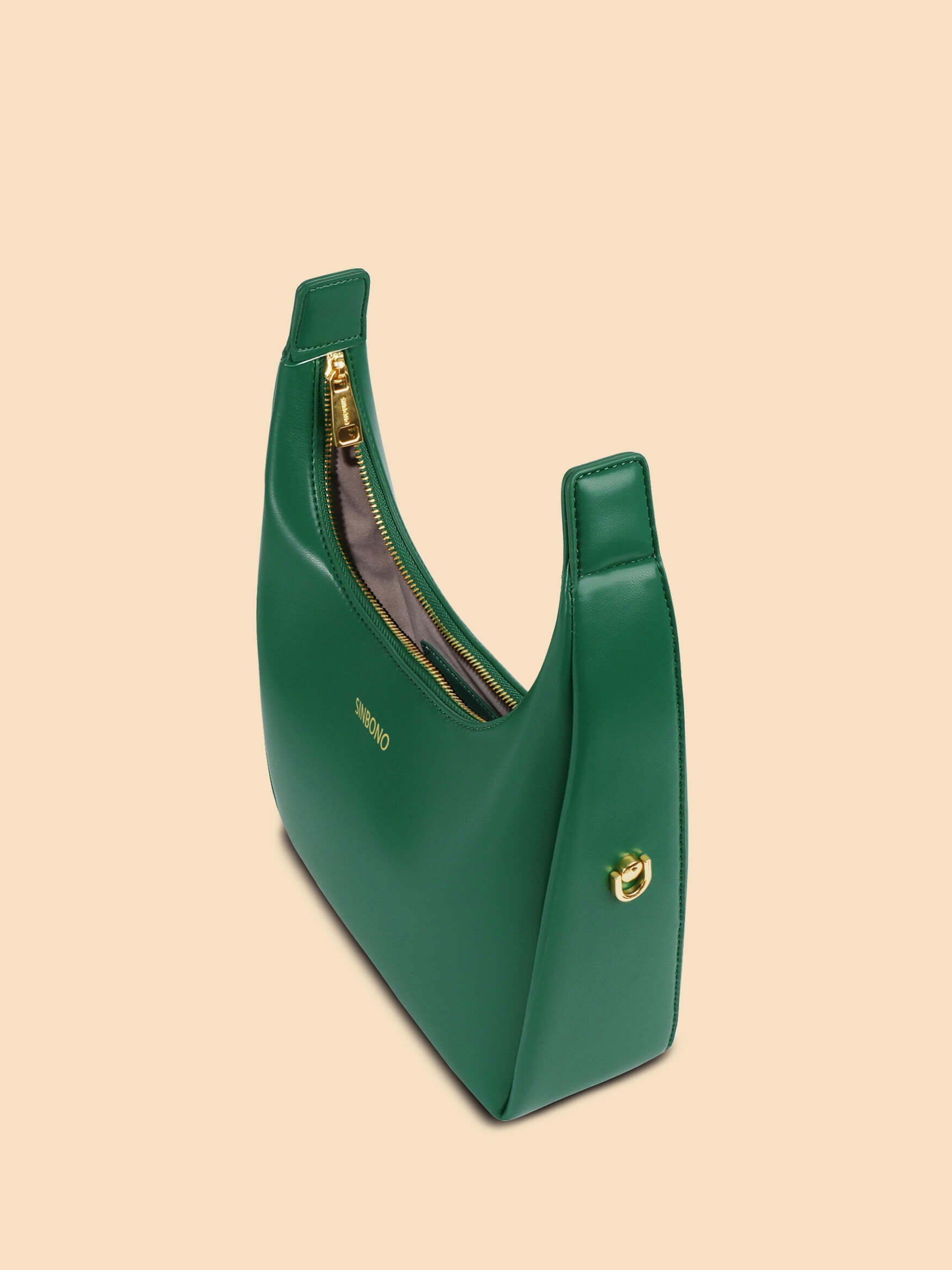 SINBONO Vienna Medium-Sized Green Vegan Leather Purses