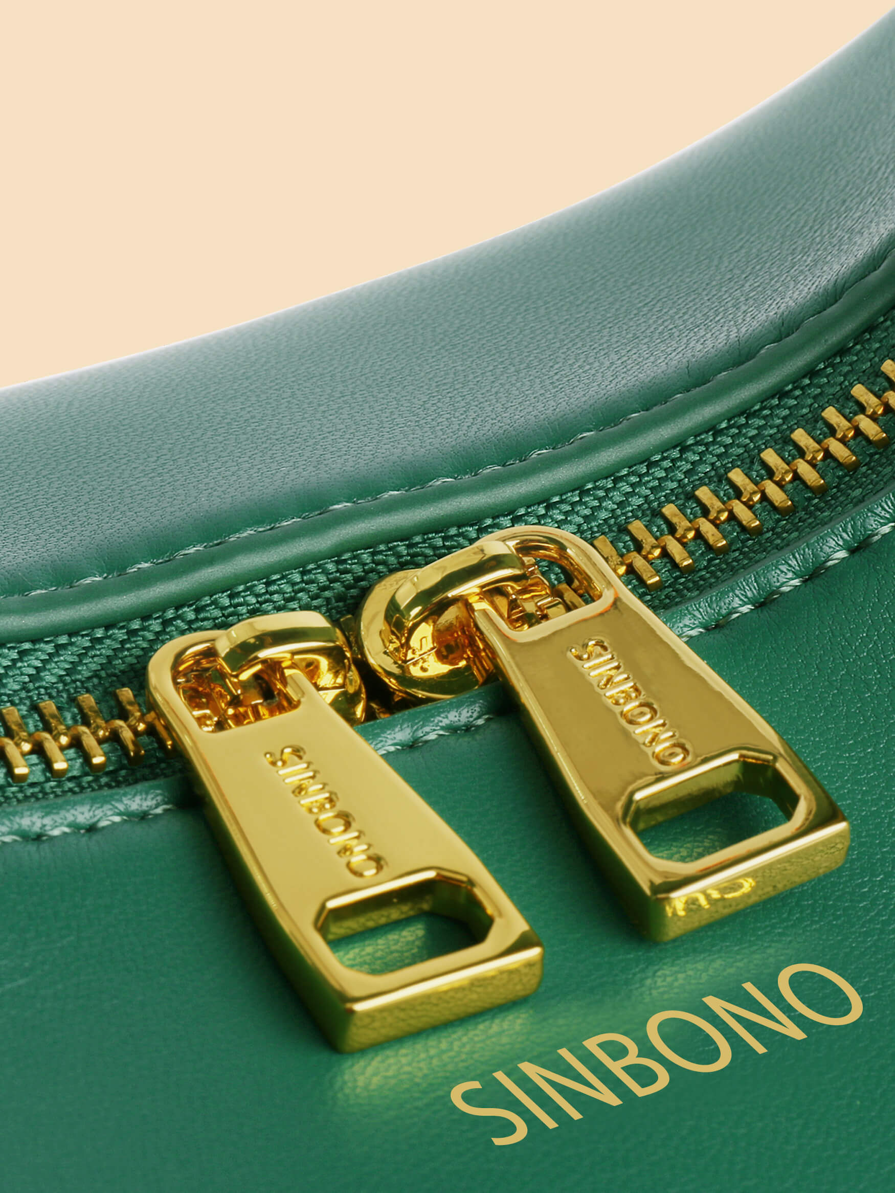 SINBONO Vienna Medium-Sized Green Vegan Leather Purses