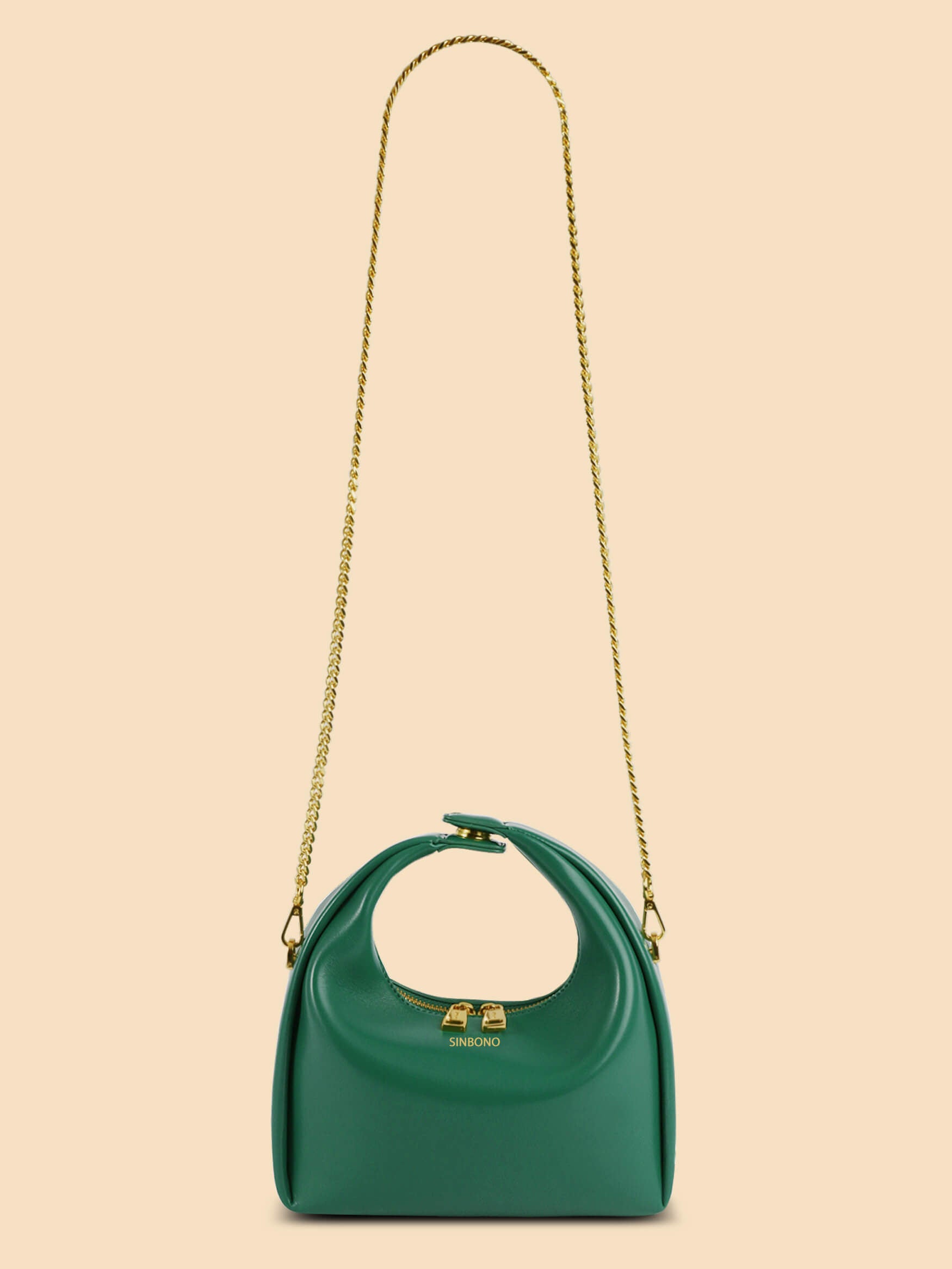 SINBONO Vienna Medium-Sized Green Vegan Leather Purses