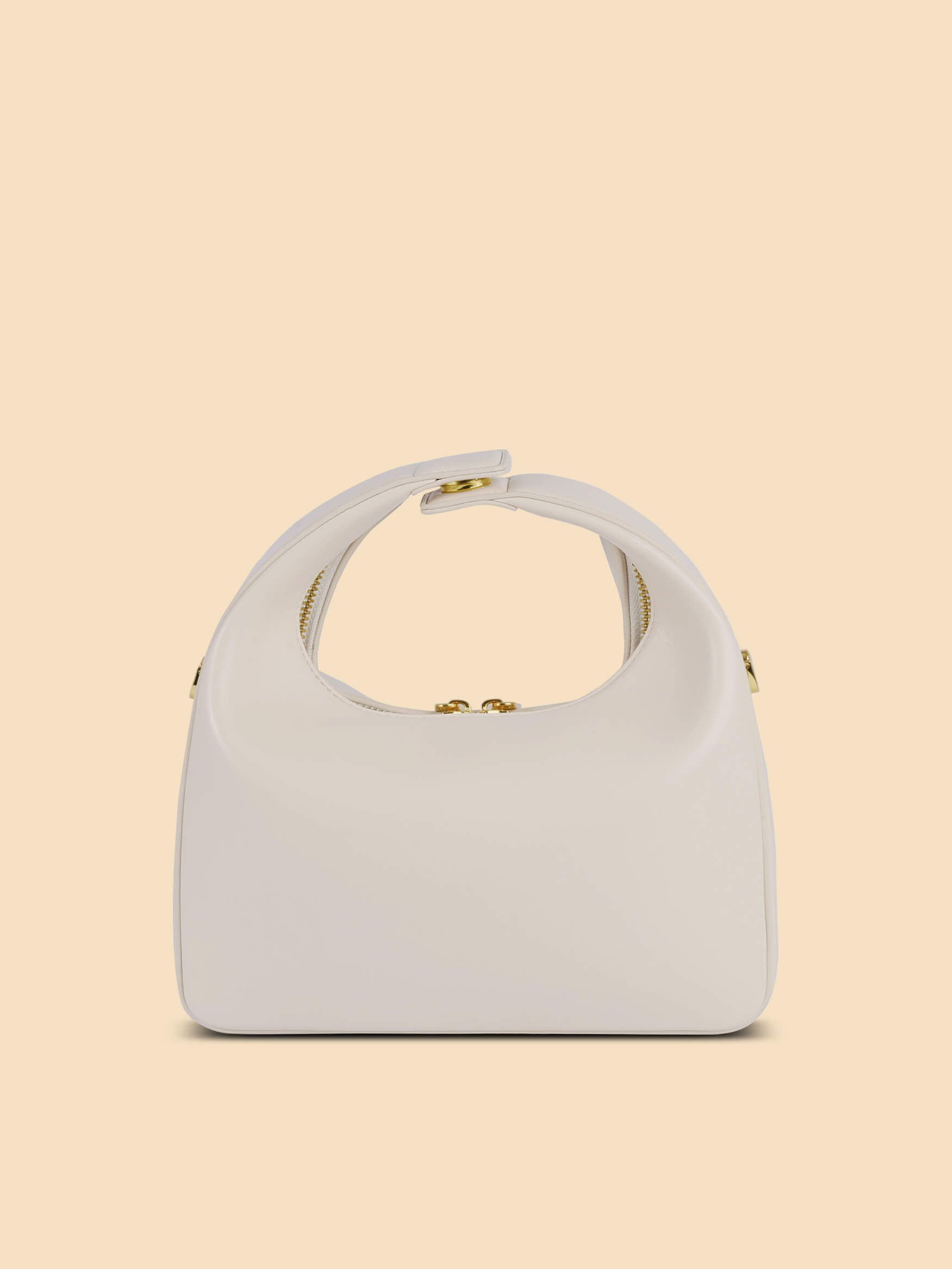 SINBONO Vienna Medium-Sized  Ivory Vegan Leather Purses