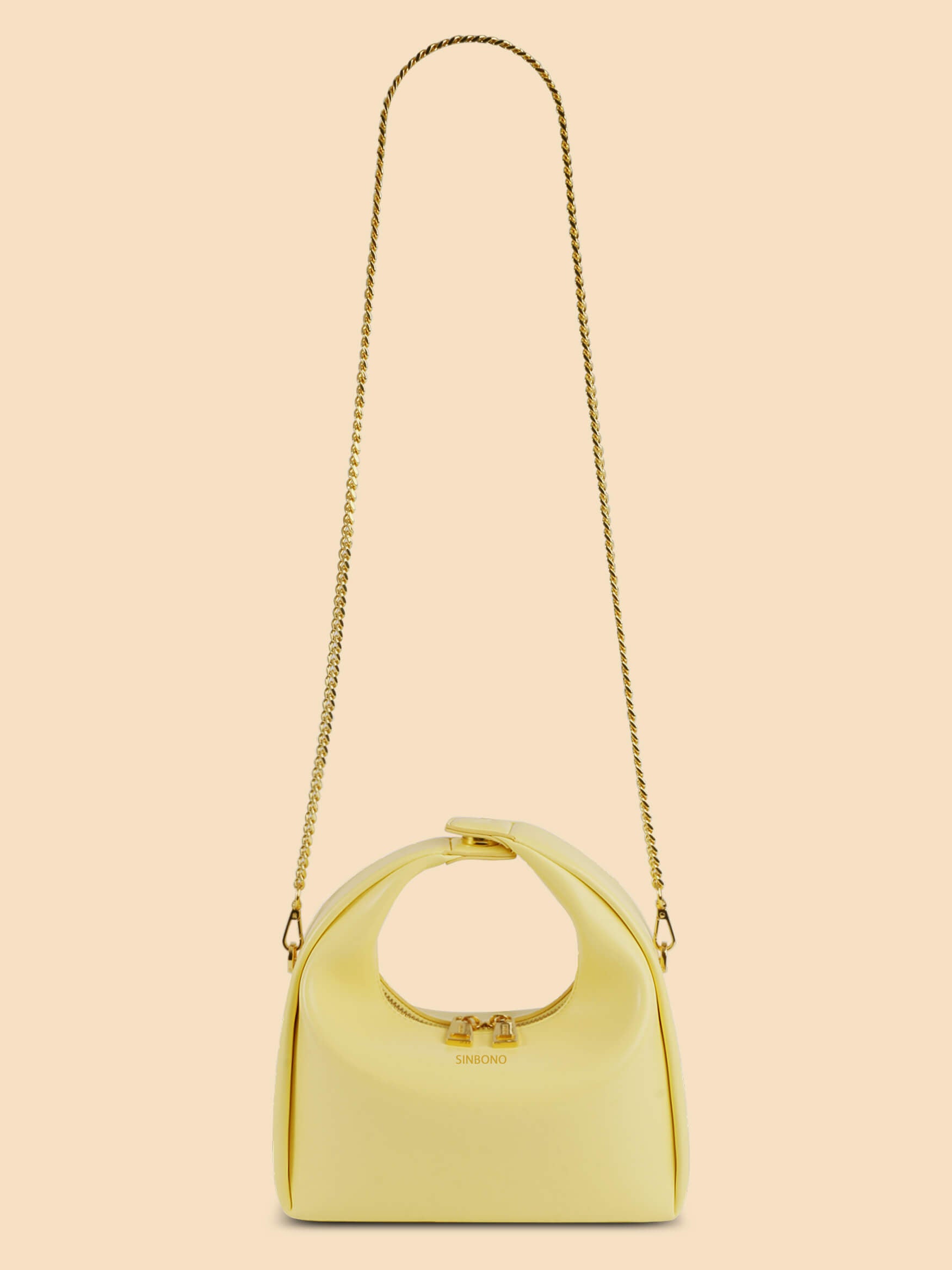 SINBONO Medium Sized Light Yellow Crossbody women Bag 