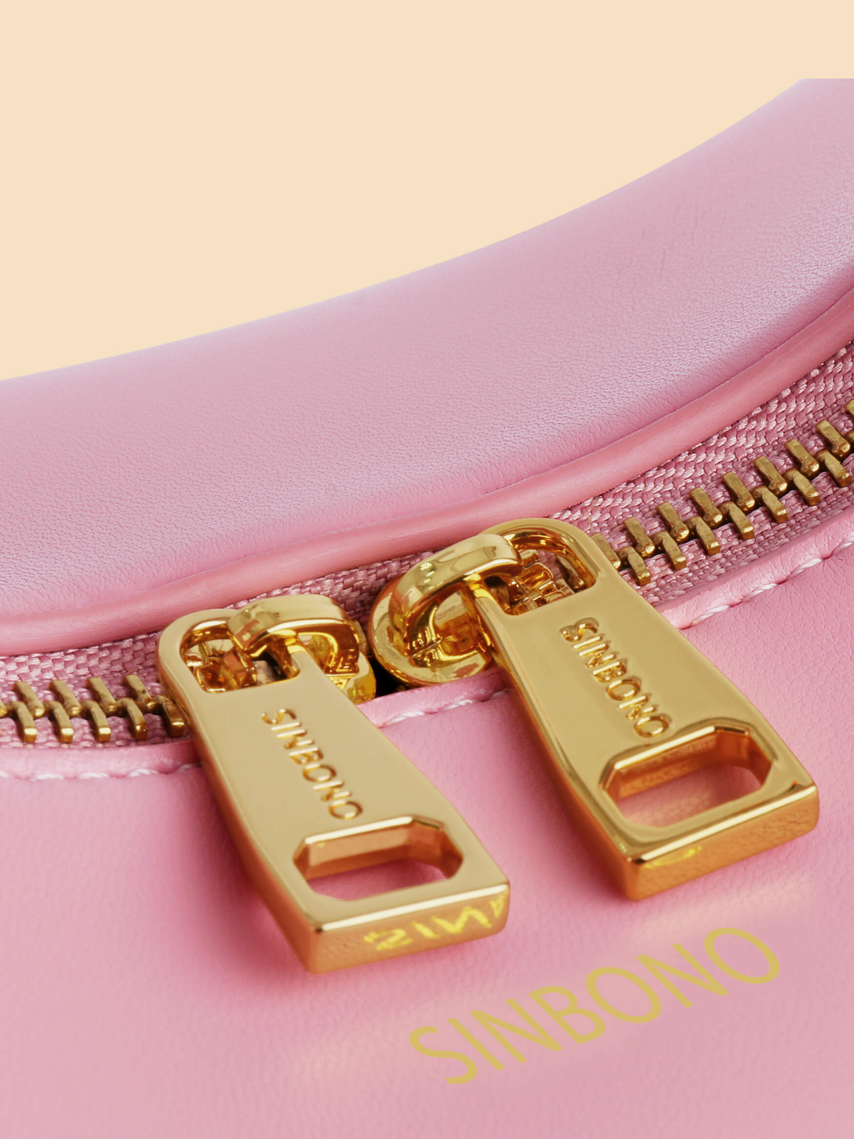 SINBONO Vienna Medium-Sized  Pink Vegan Leather Purses