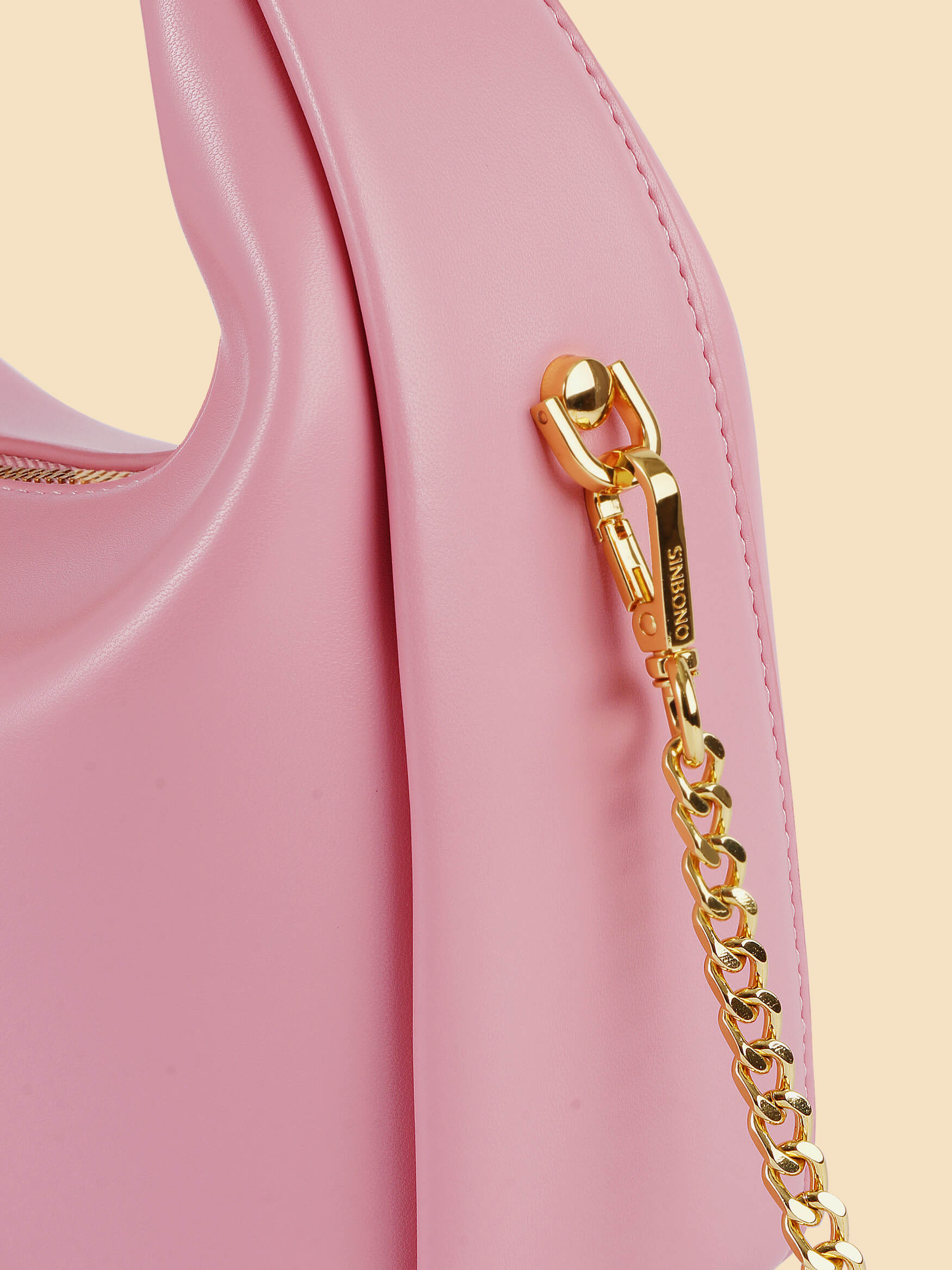 SINBONO Vienna Medium-Sized  Pink Vegan Leather Purses