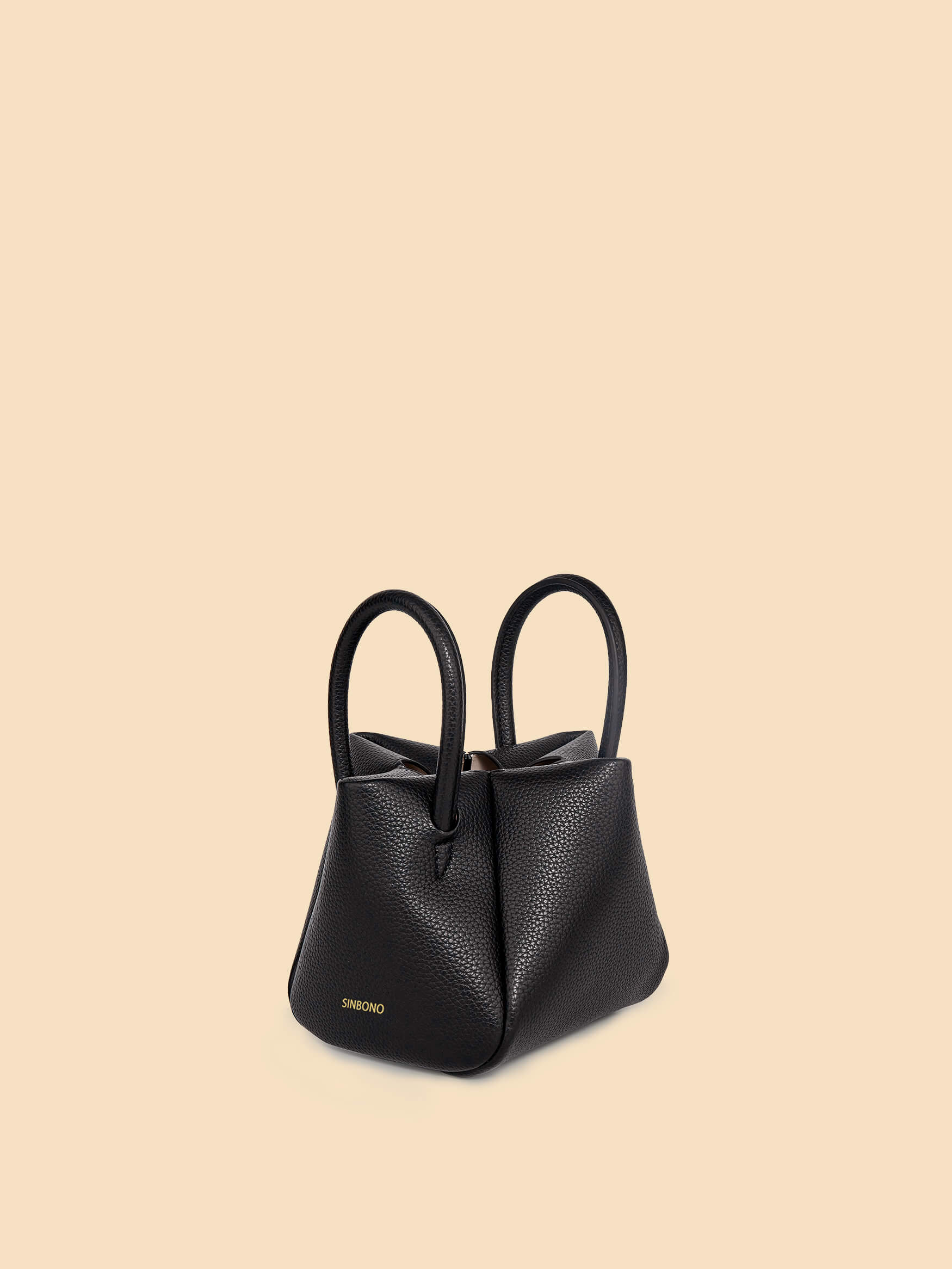 SINBONO Selena Ruched Hobo Handle Crossbody Bag Black