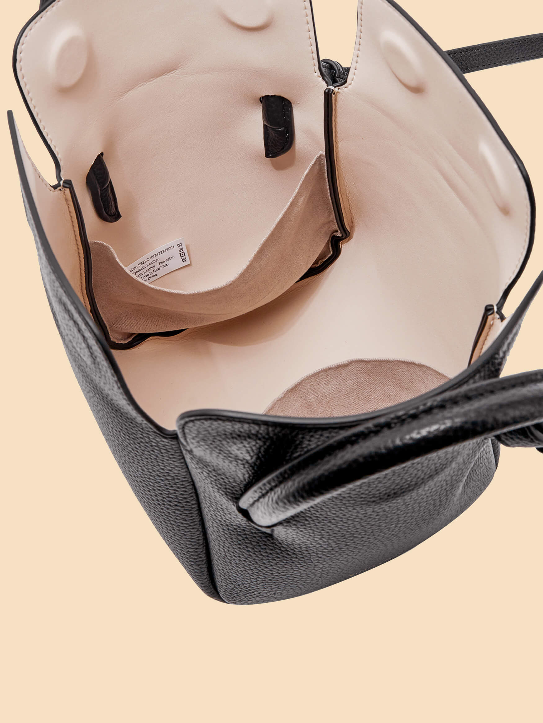 SINBONO Selena Ruched Hobo Handle Crossbody Bag Black