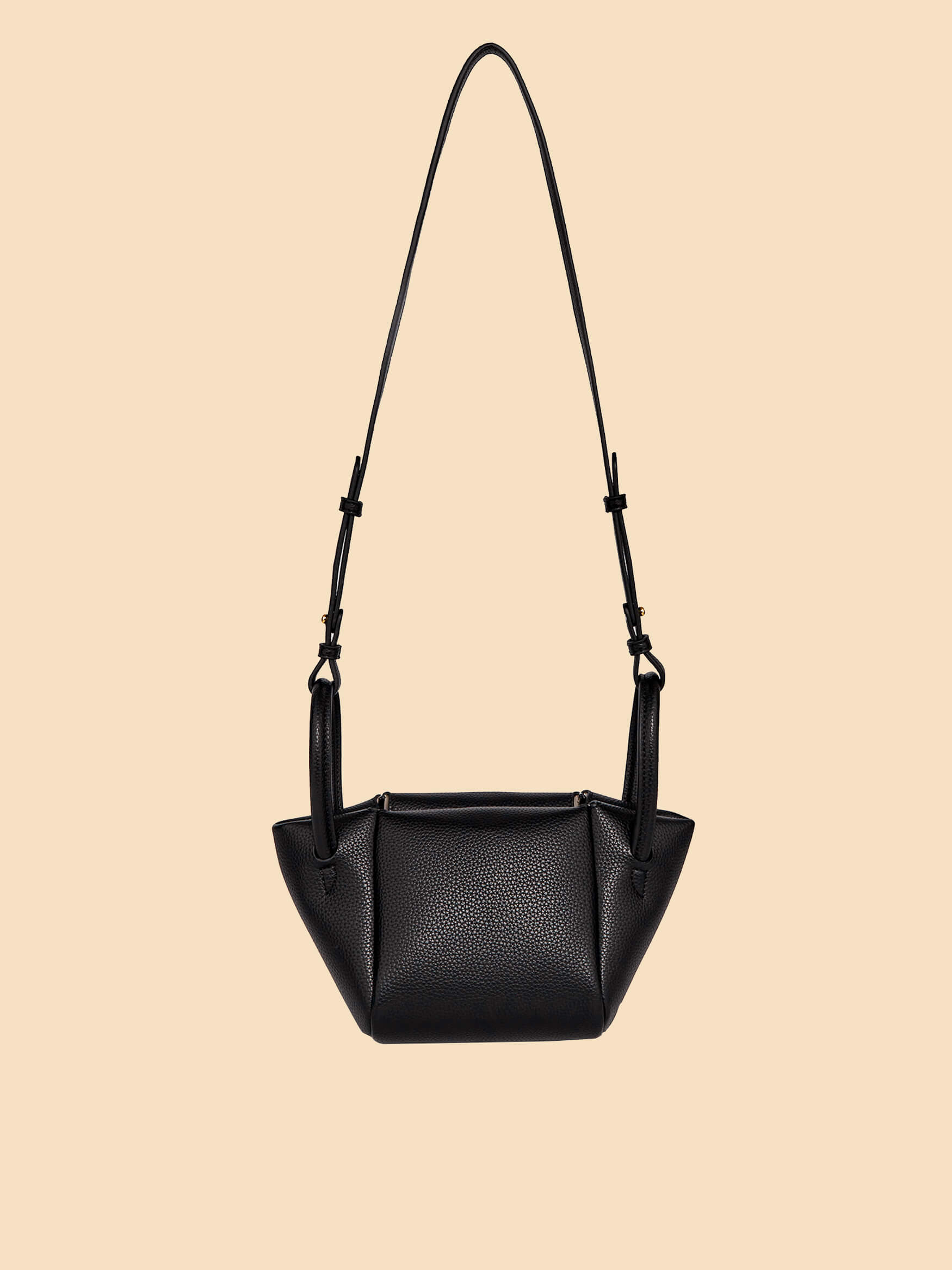 SINBONO Selena Ruched Hobo Handle Crossbody Bag Black