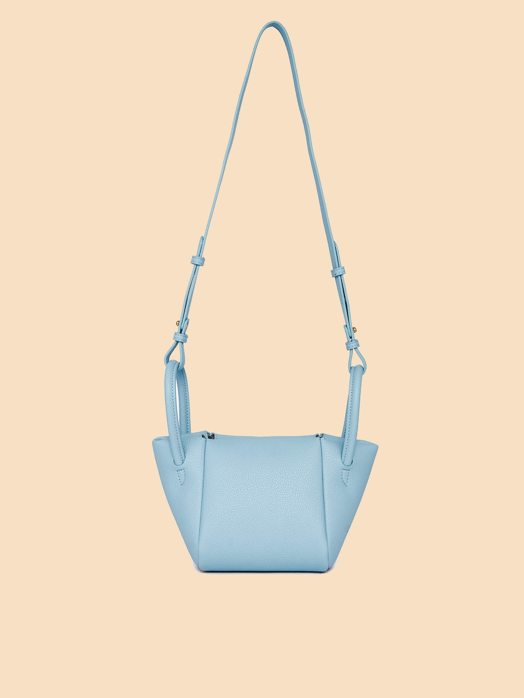 SINBONO Luxury Designer Ice Blue Bag- Women's Selena Ruched