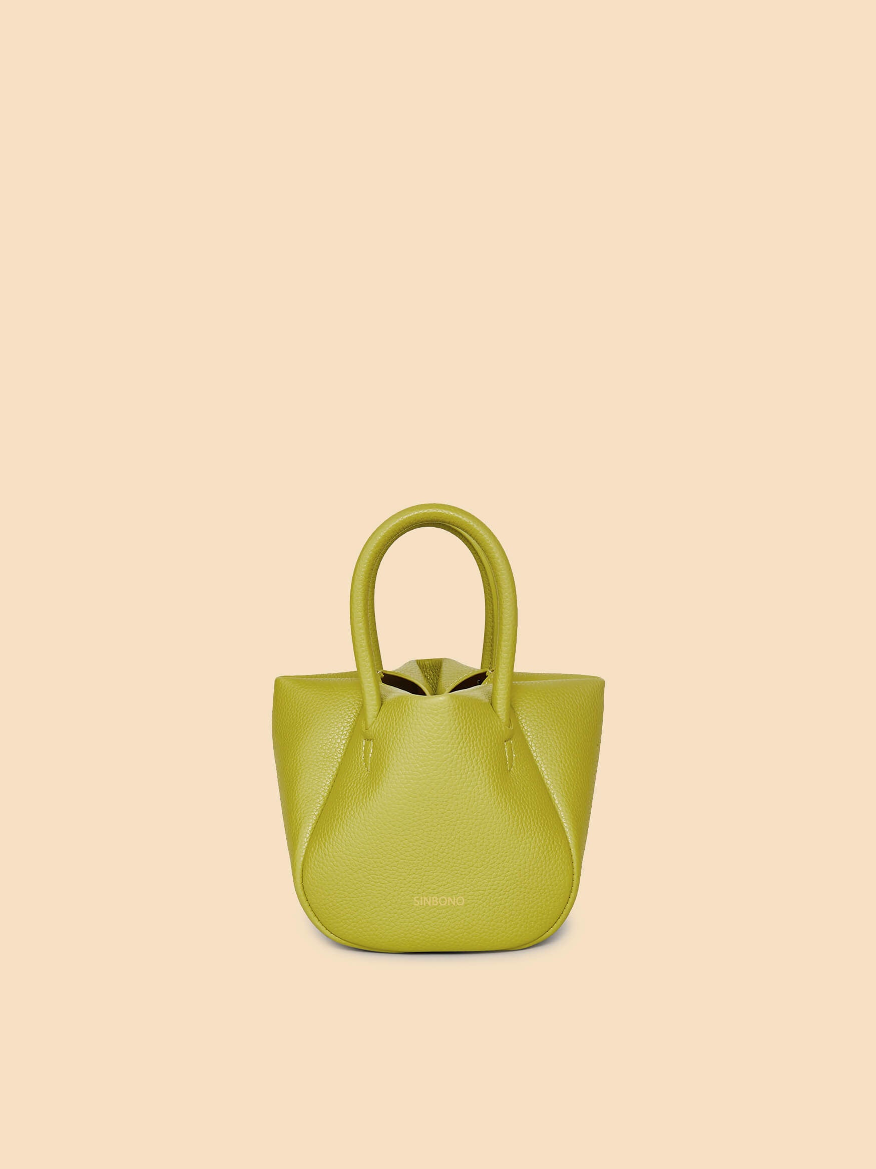 SINBONO Selena Ruched Hobo Handle Crossbody Bag Lime Green