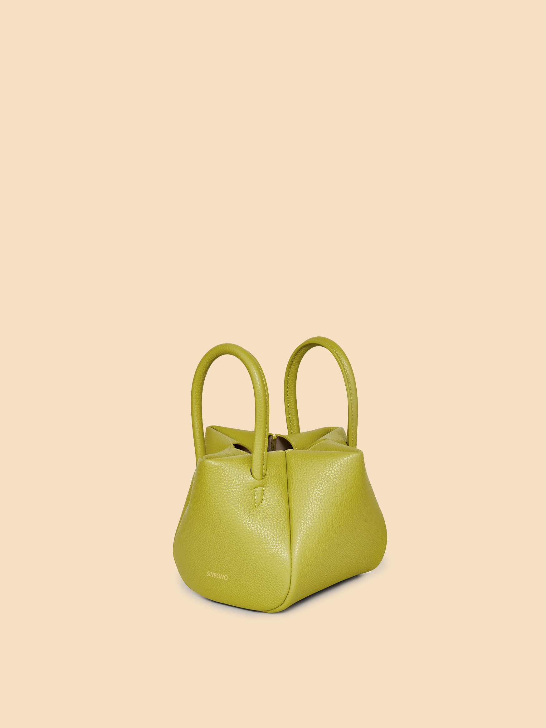 SINBONO Selena Ruched Hobo Handle Crossbody Bag Lime Green