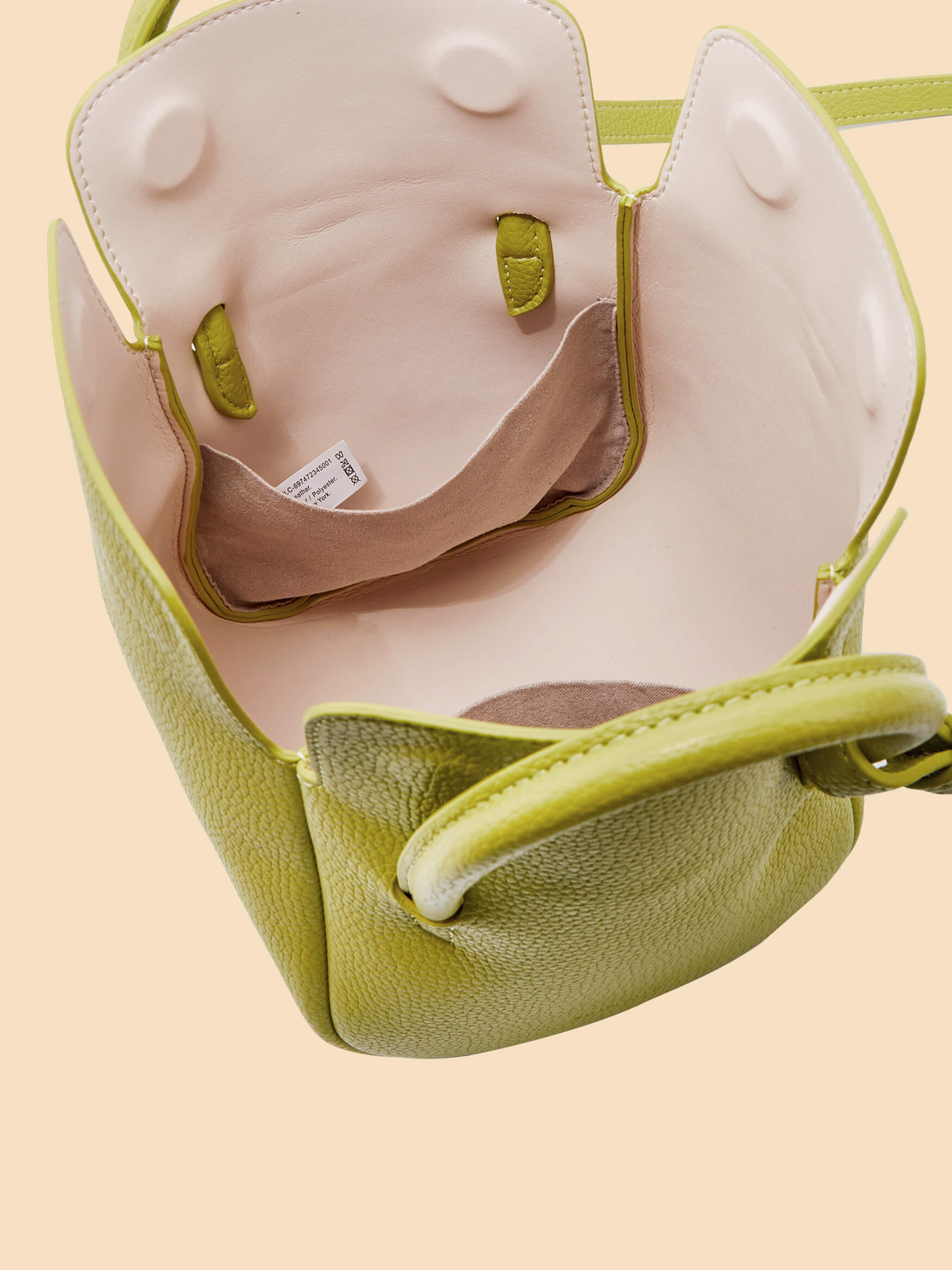 SINBONO Selena Ruched Hobo Handle Crossbody Bag Lime Green