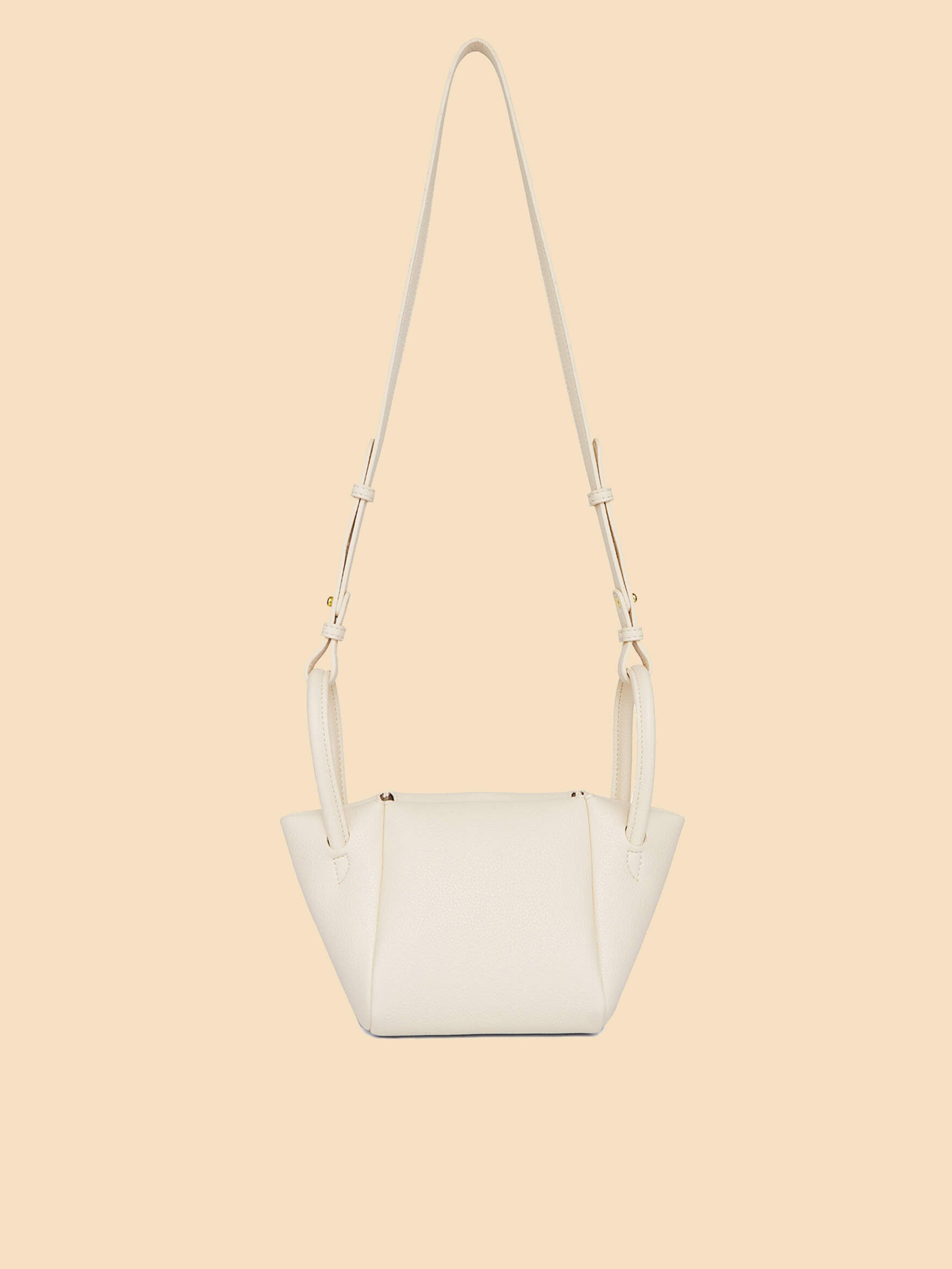 SINBONO Selena Ruched Hobo Handle Crossbody Bag Ivory