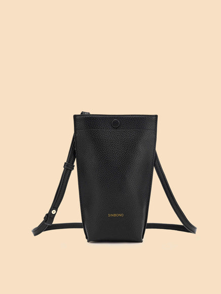SINBONO Black Crossbody Bag- High-quality Soft Vegan Leather Bag