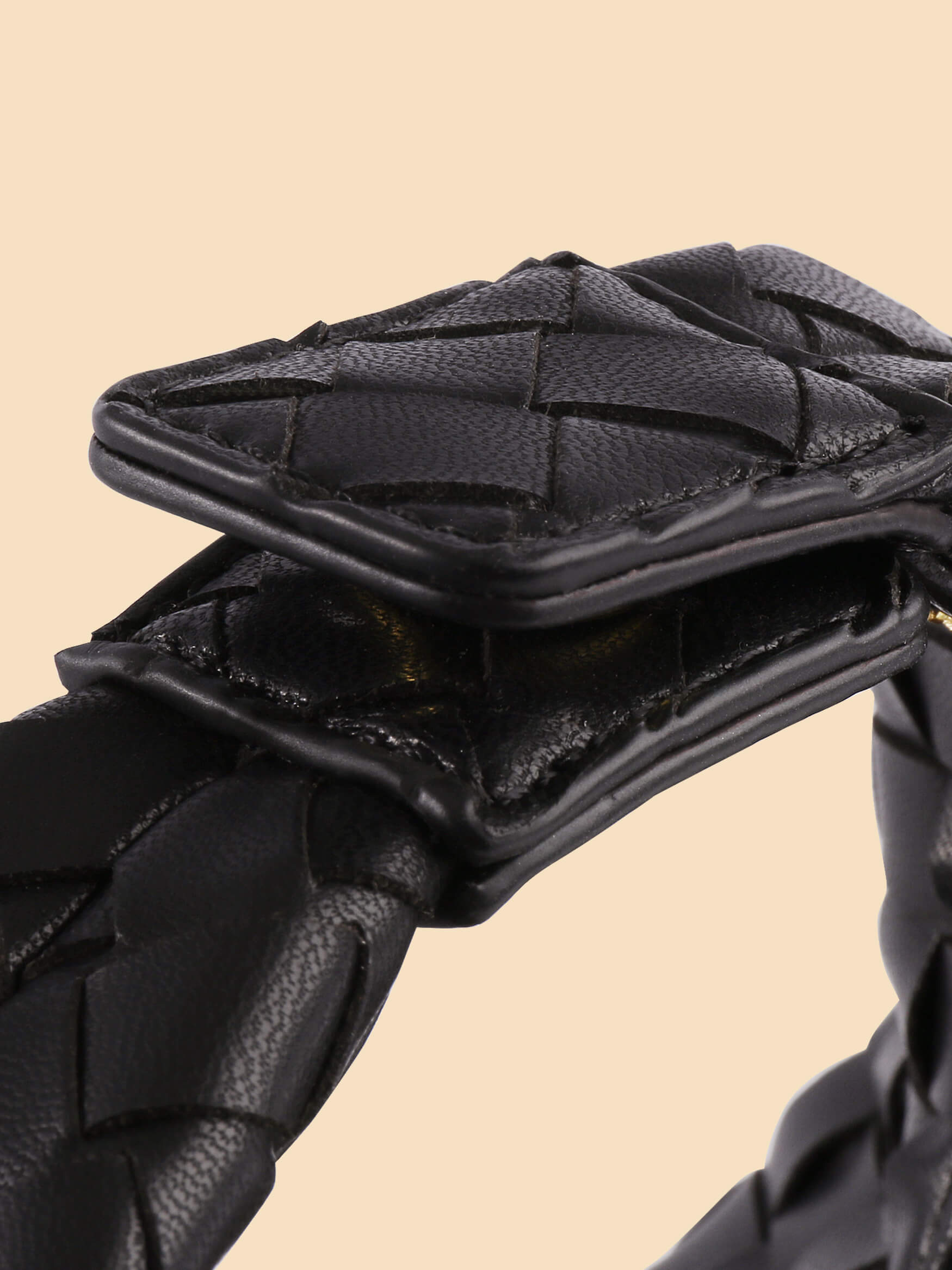 SINBONO Vienna Black Braided Leather Handbags -Vegan Leather Women Bag