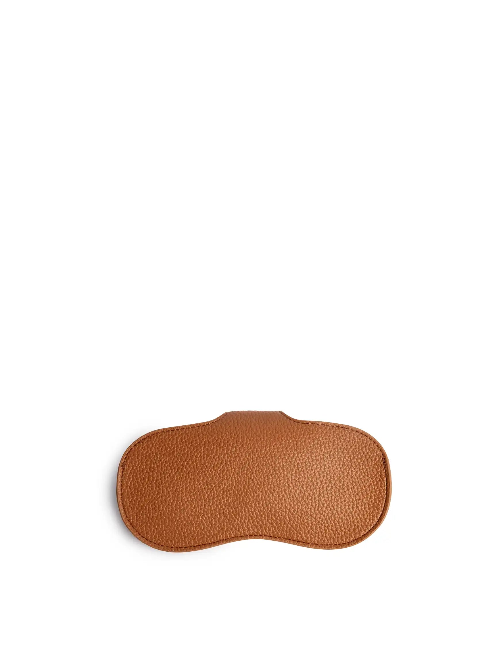 Sunglasses Bag in Orange Brown Vegan Leather - Back View