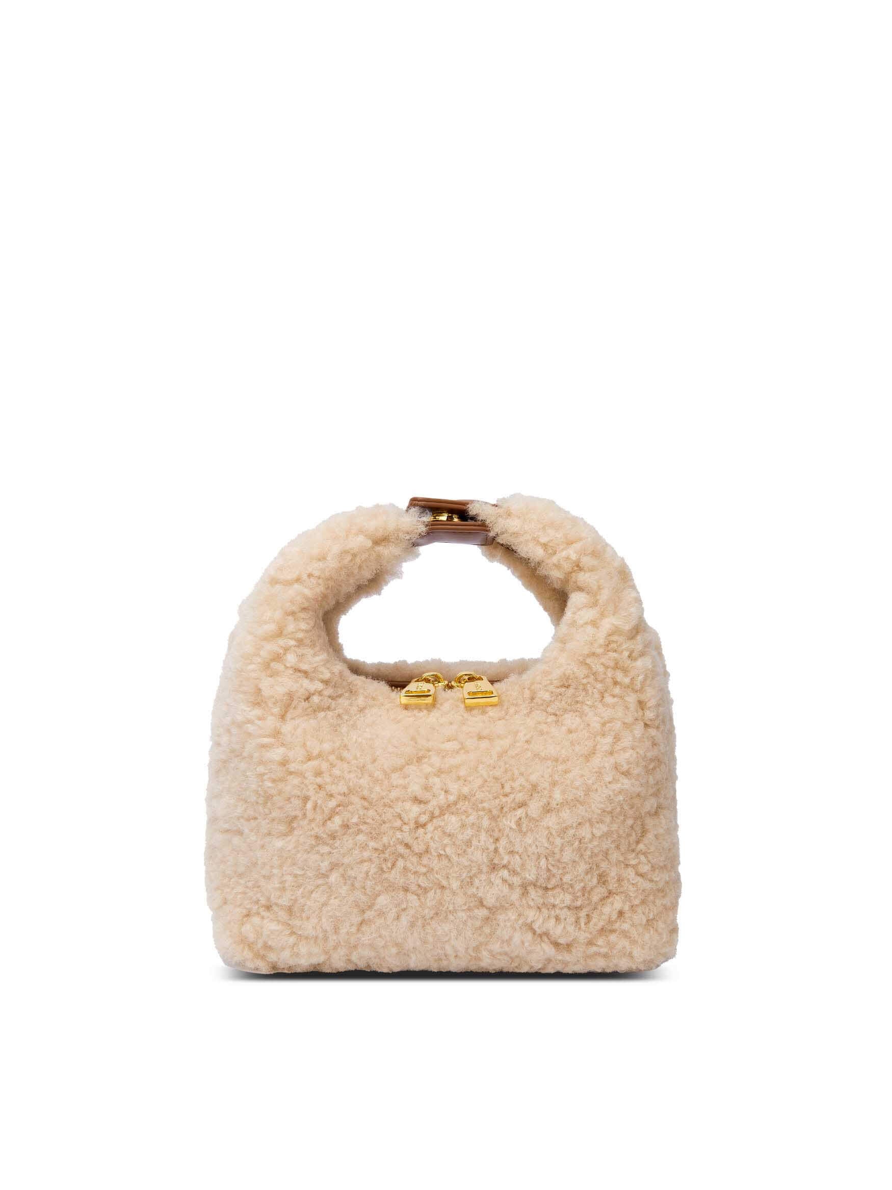 Vienna Top Handle Crossbody Bag in Cream Yellow Vegan Leather - Front View