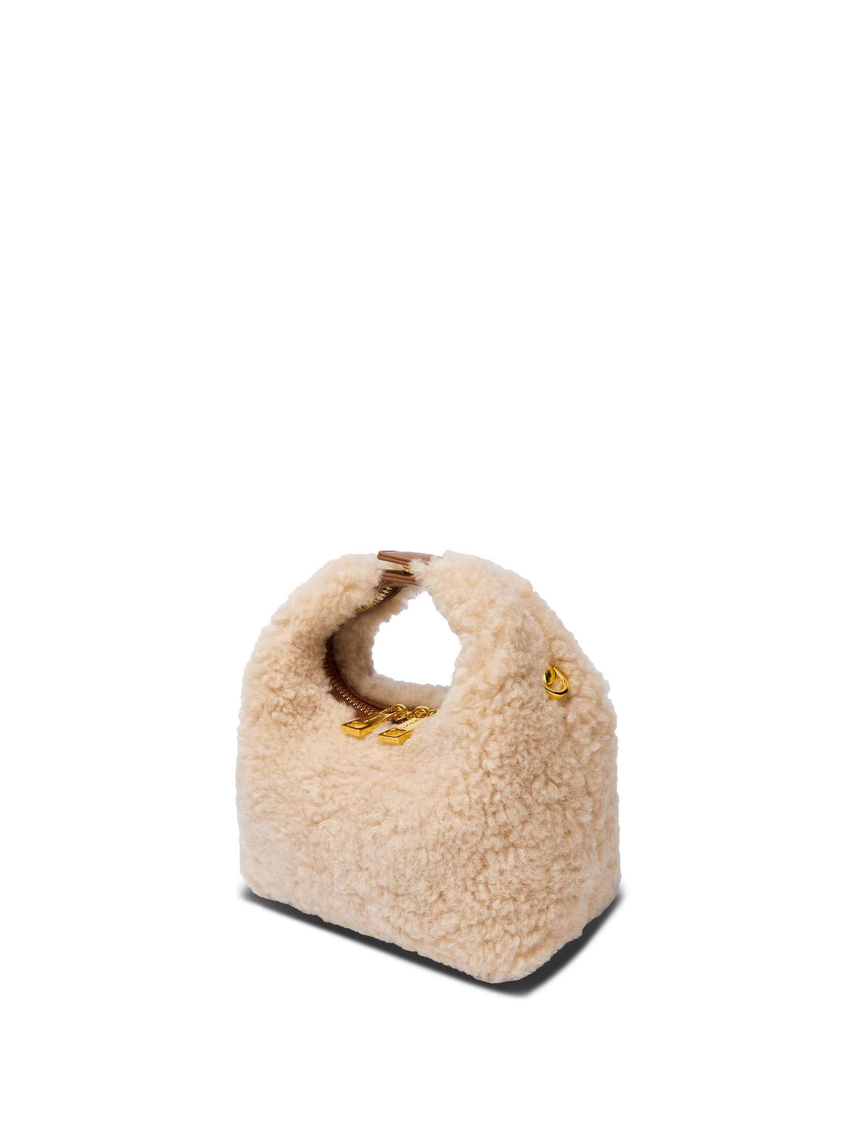 Vienna Top Handle Crossbody Bag in Cream Yellow Vegan Leather - Side Angle
