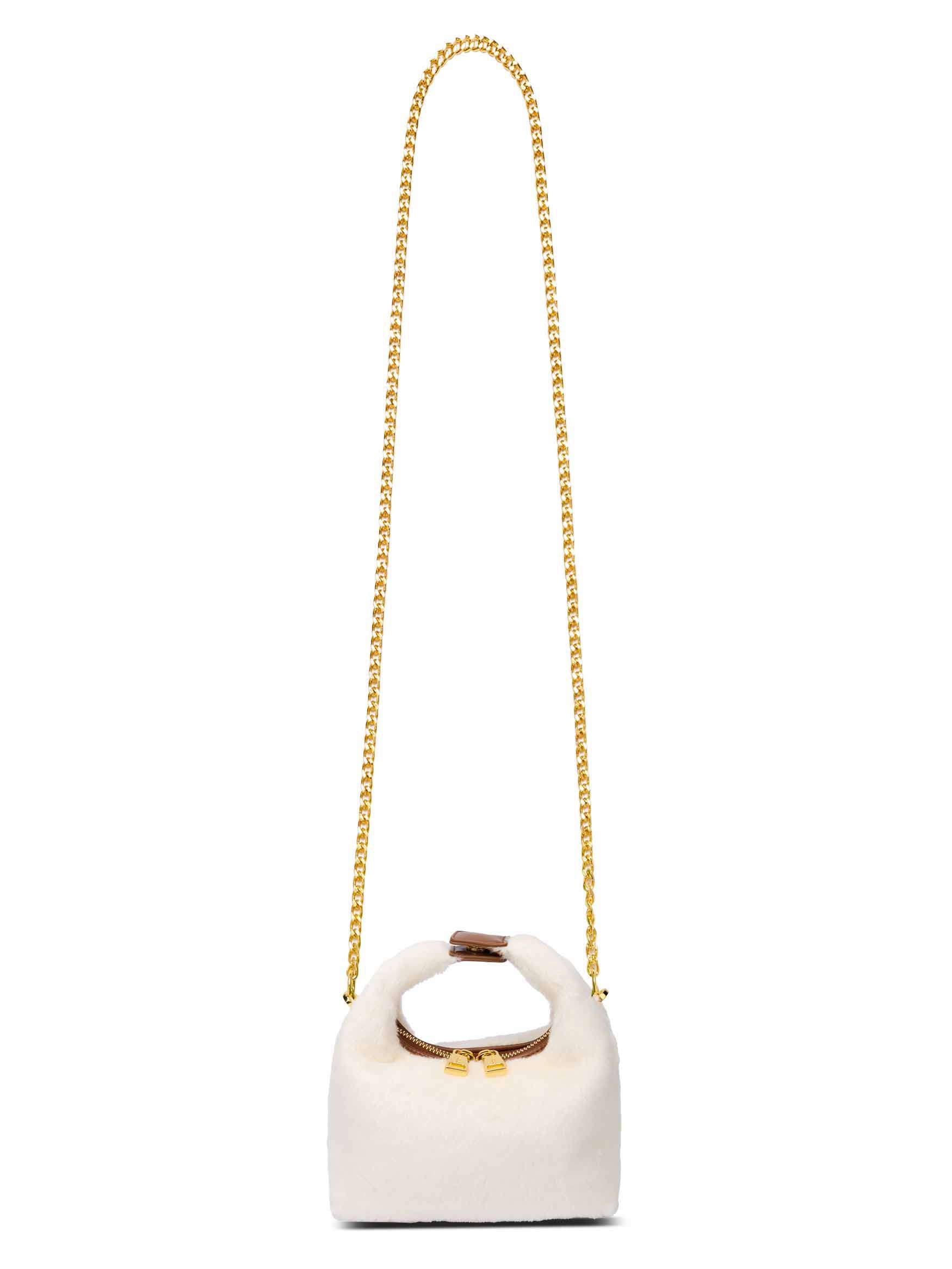 Vienna in Snow White Vegan Leather  - With chain