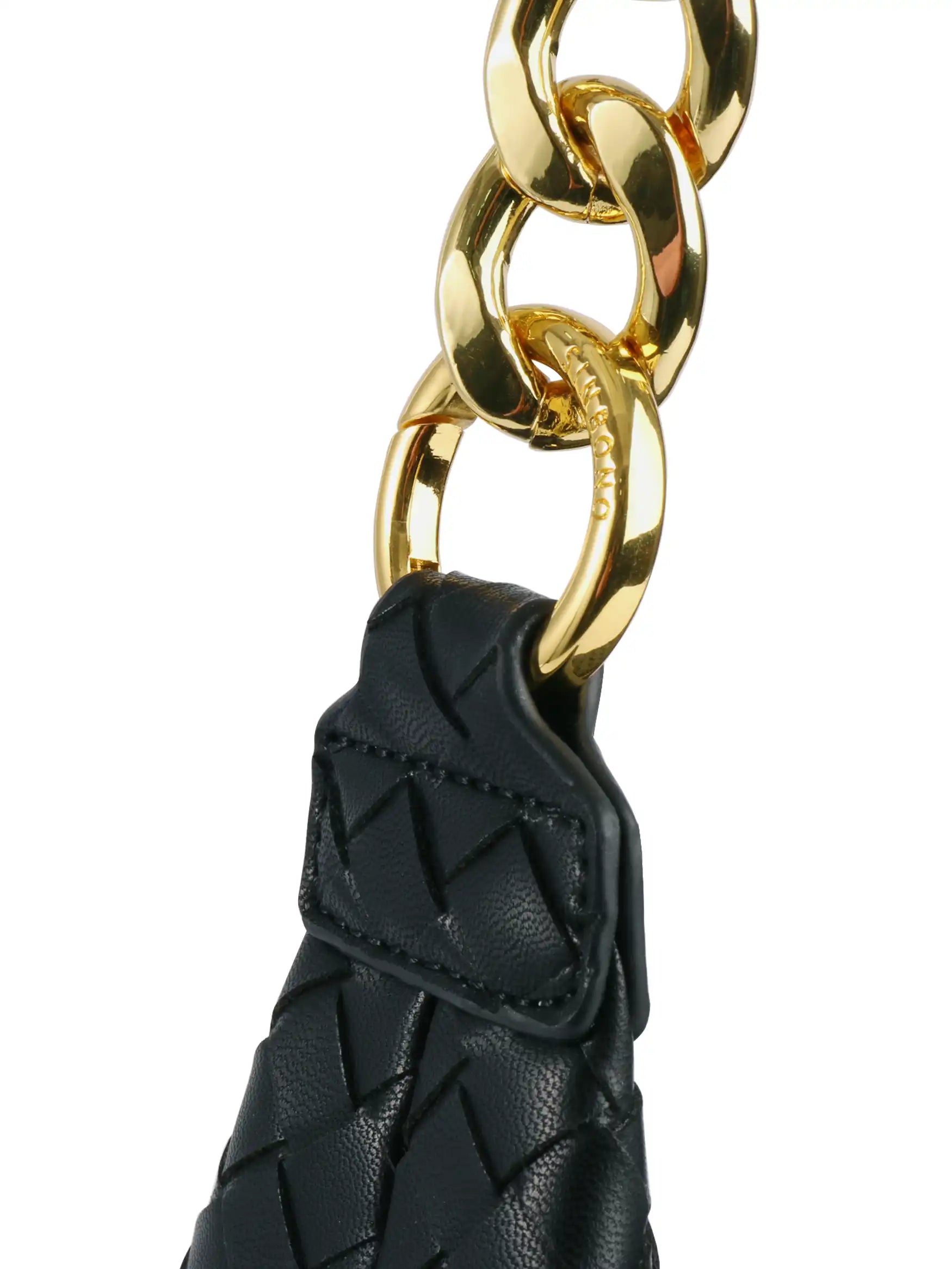 Vienna Top Handle Shoulder Bag  - Black Braided