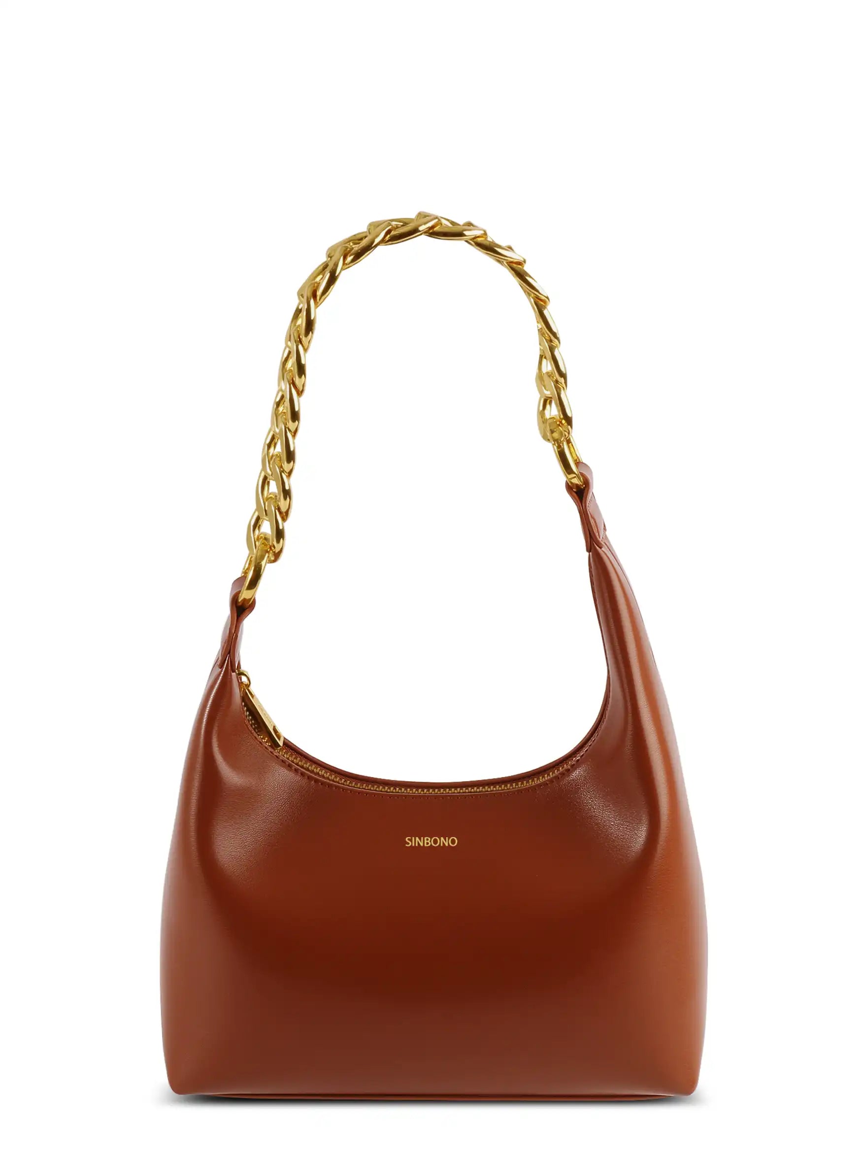Vienna Top Handle Shoulder Bag  - Brown