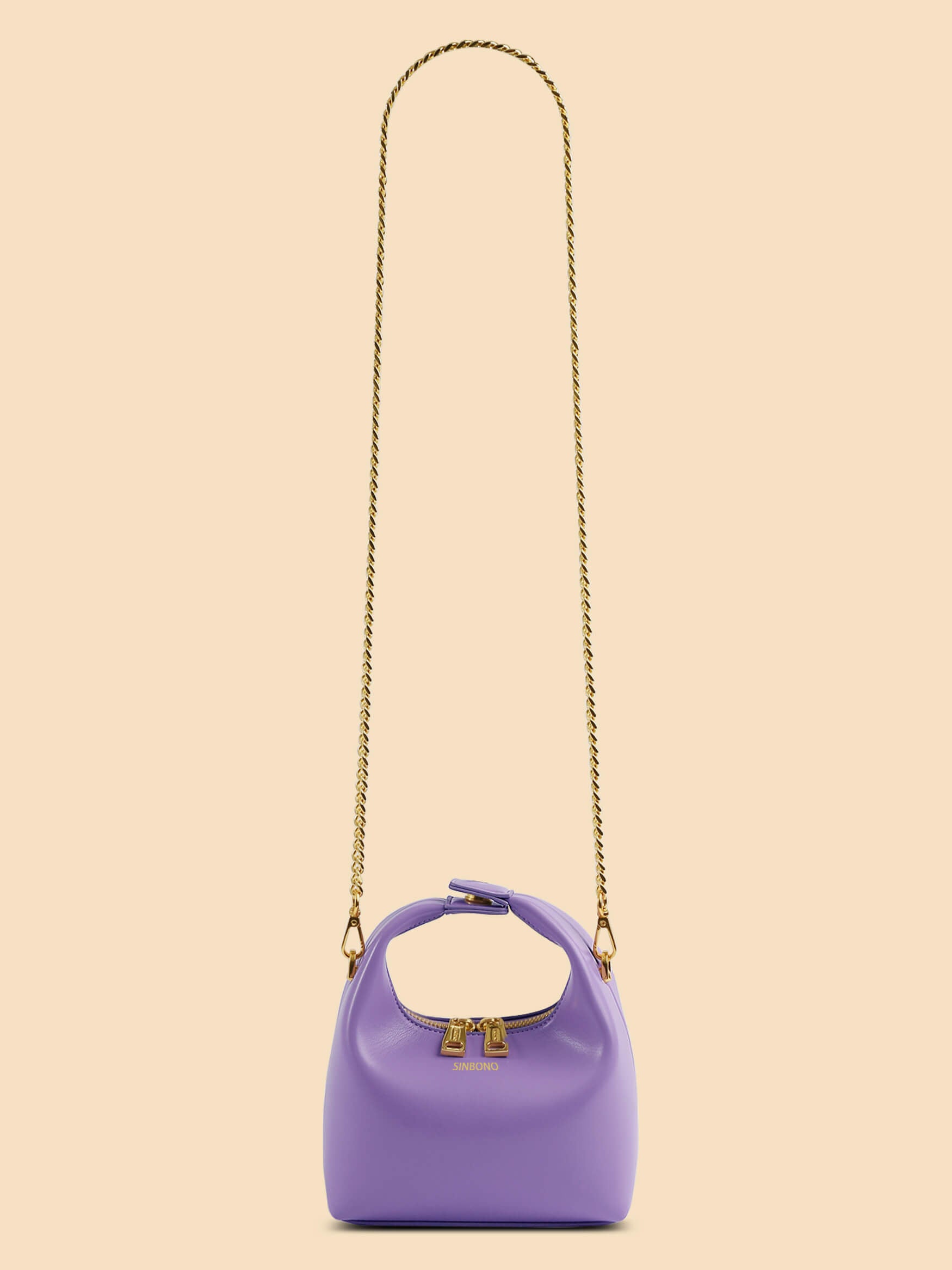 SINBONO Vienna Purple Leather Handbags -Vegan Leather Women Bag